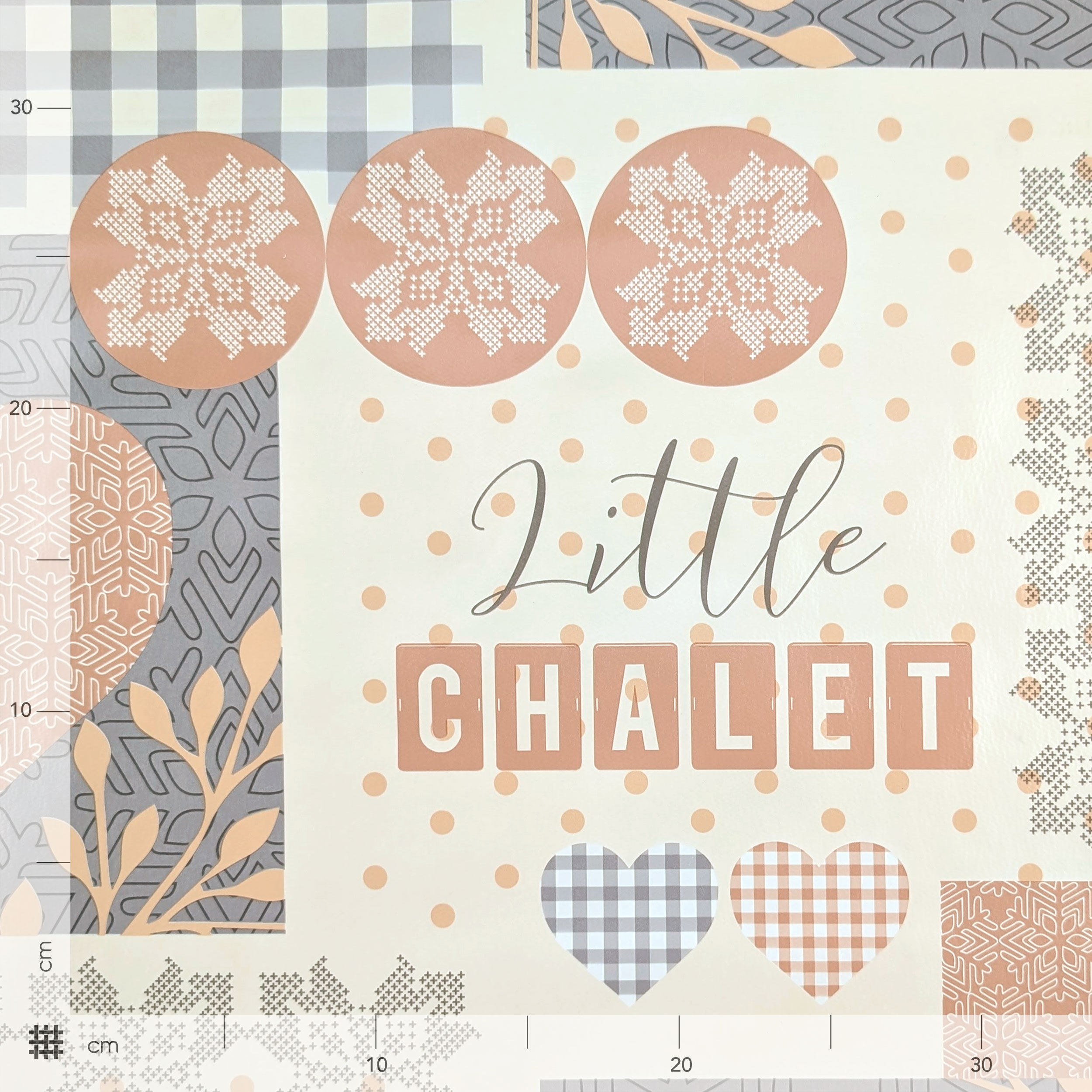Little Chalet plastic-coated tablecloth fabric Image