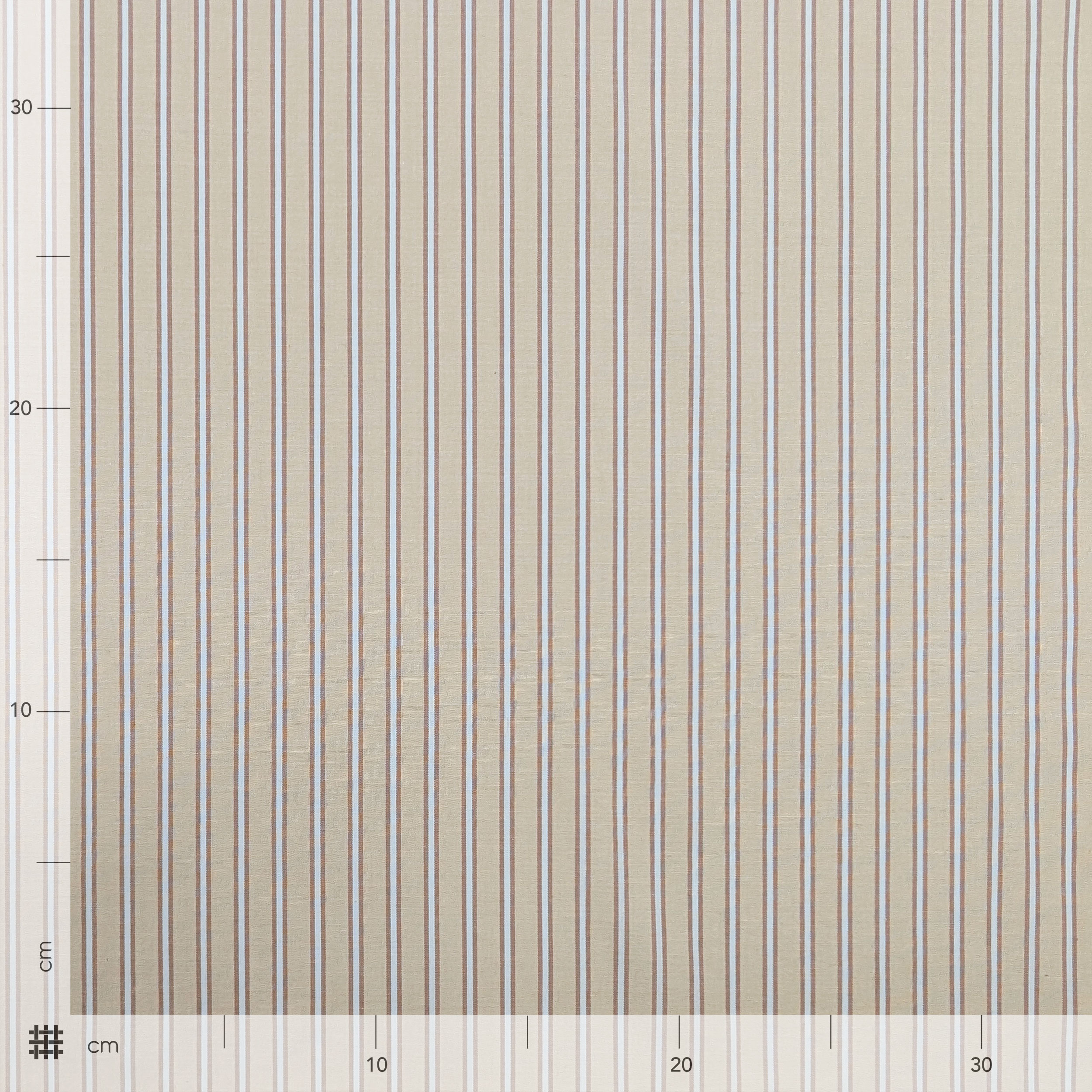 Beige Stretch Cotton for Shirts with Stripes Image