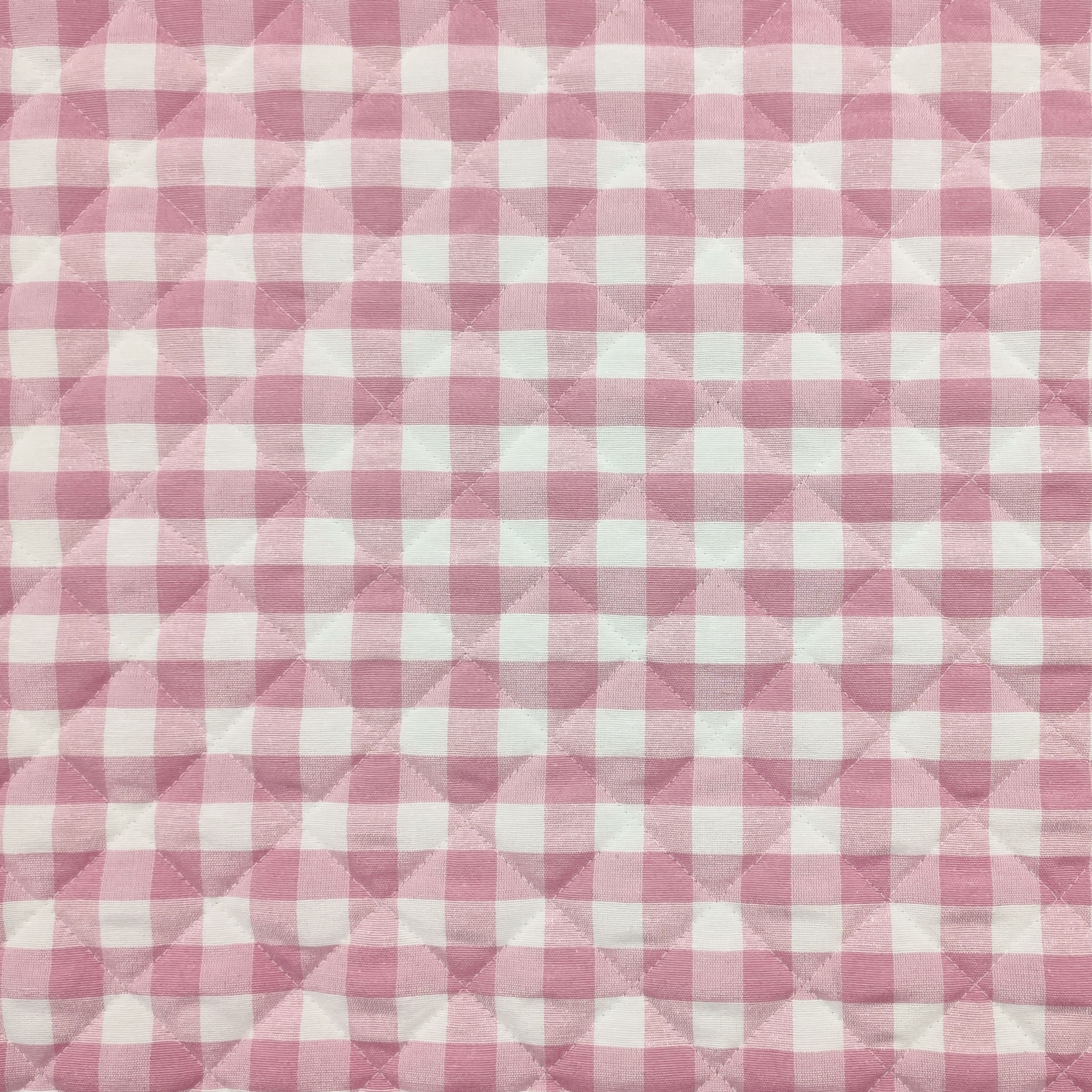 Quilted Fabric Pink Checkered