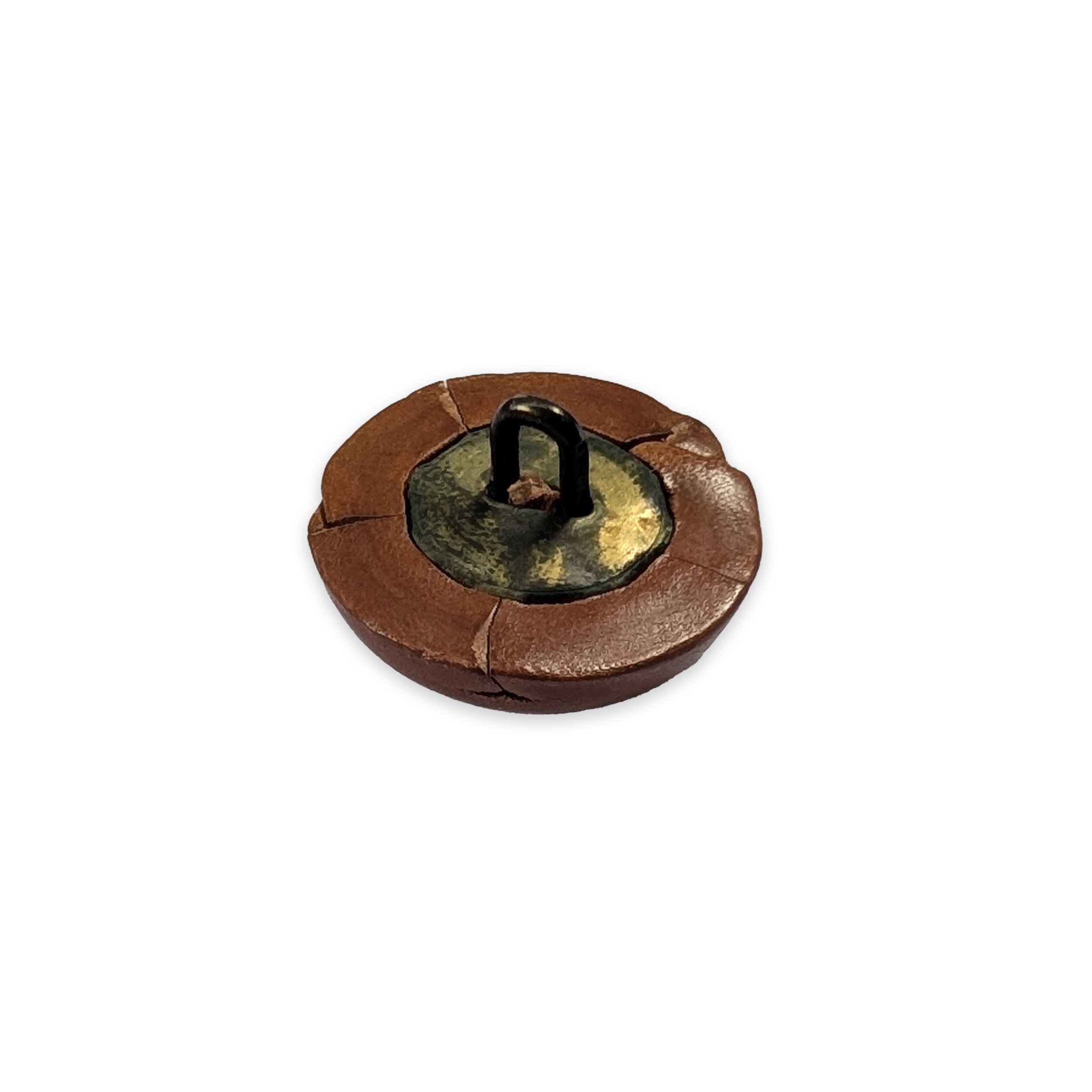 Wooden effect button with thread star Lin 36 Image