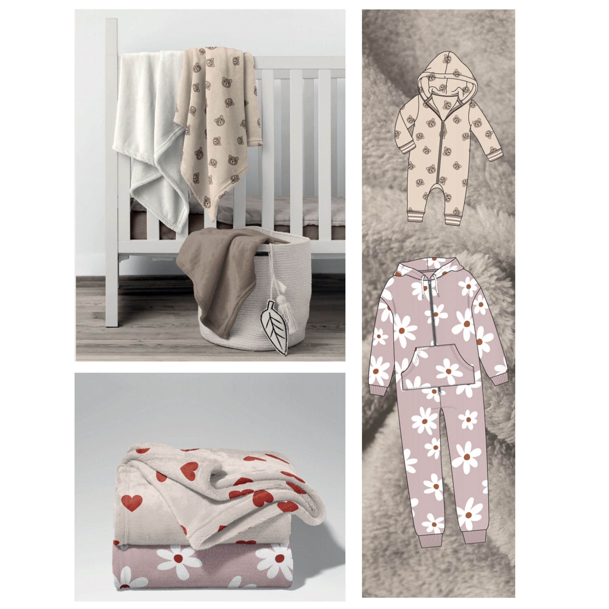 Fleece Hand Cashmere Teddy Background Cream Image