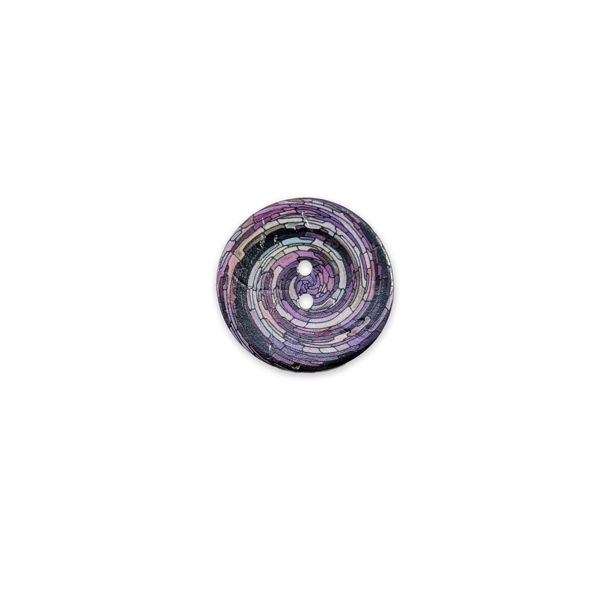 Purple Spiral Button 2 Holes Image