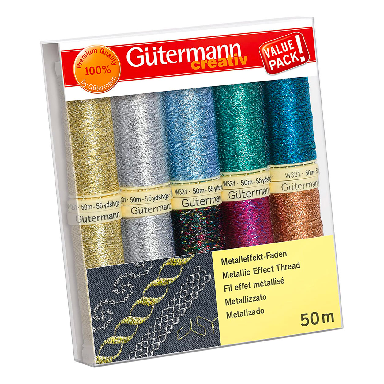 Gutermann Hilo Efecto Metálico 10 Bobinas