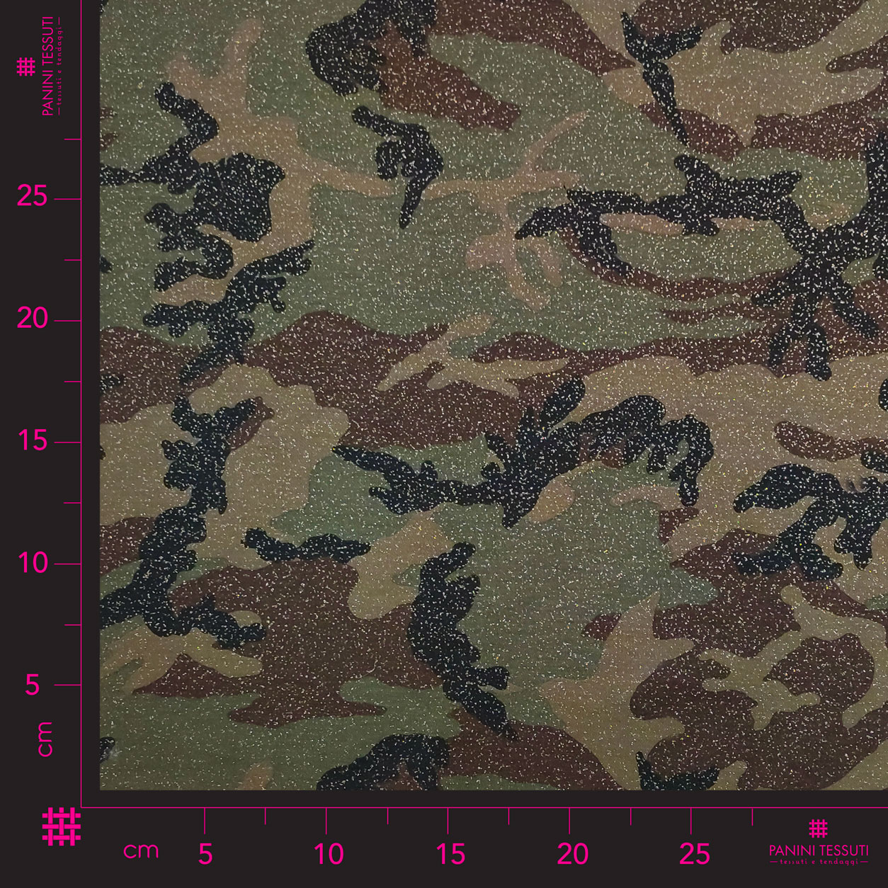 Satin de coton militaire enduit de lurex Image