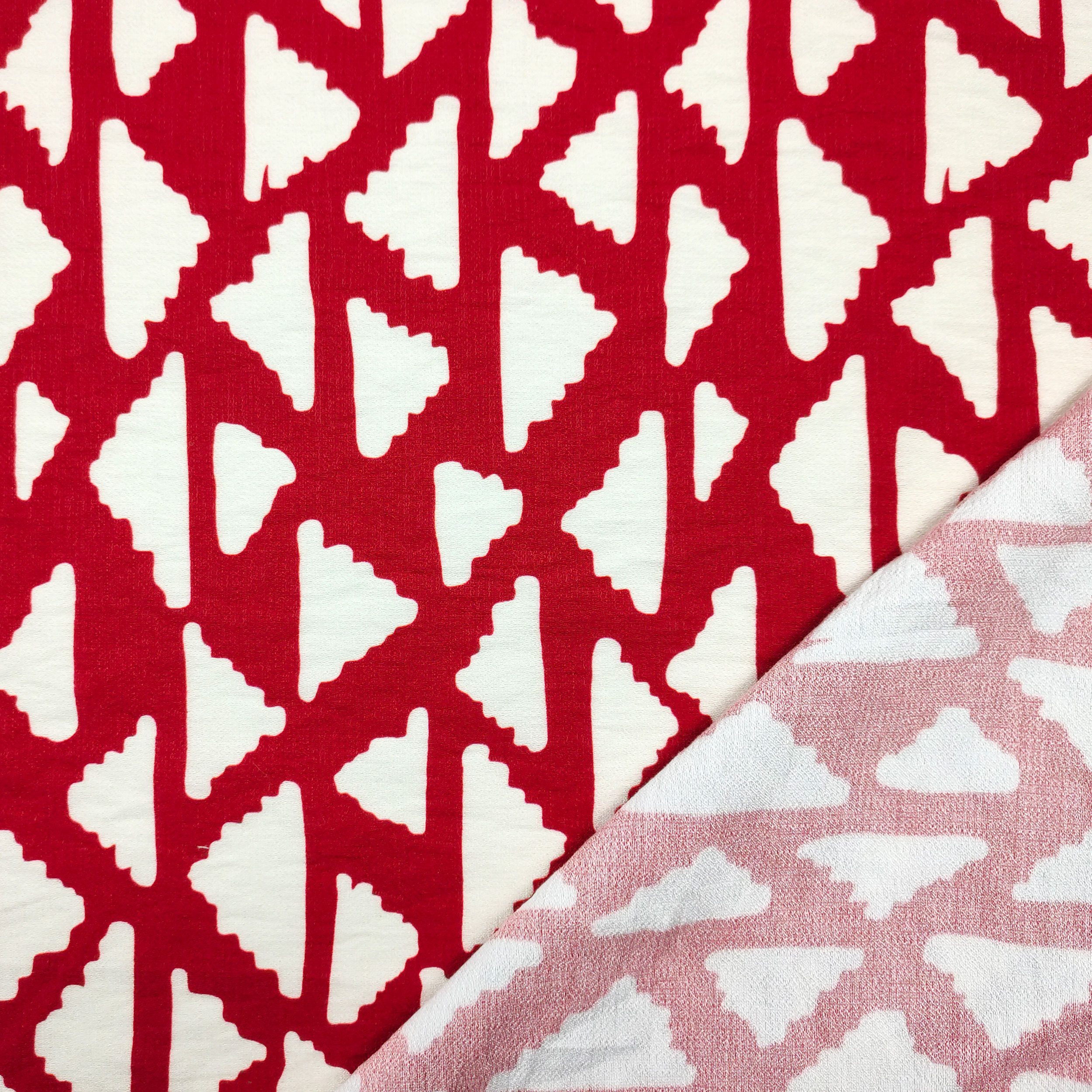 Tela de algodón Diseño abstracto Fondo rojo