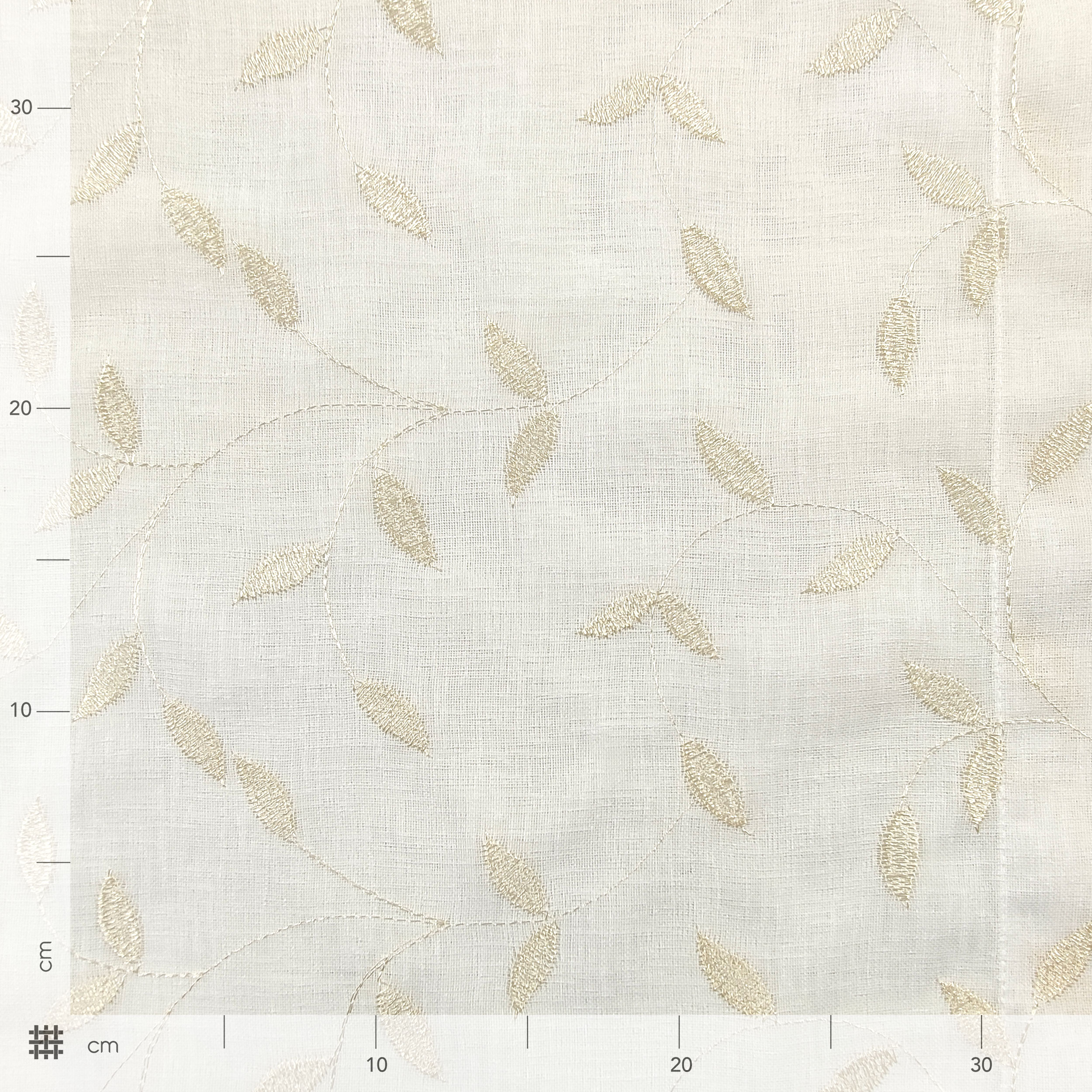 Curtain Fabric Elegant Leaves - Gold