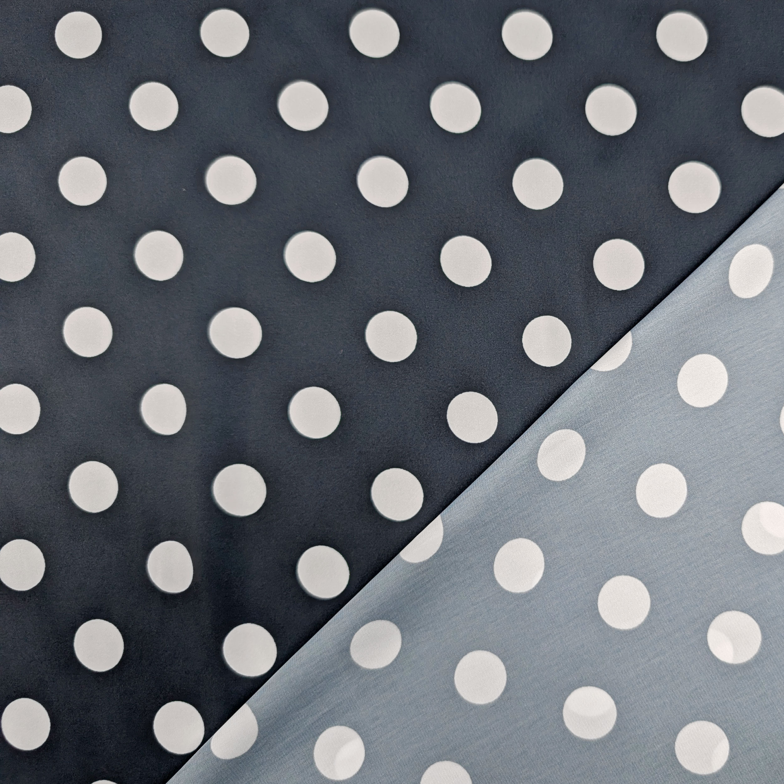 Blue Shave White Polka Dots Image