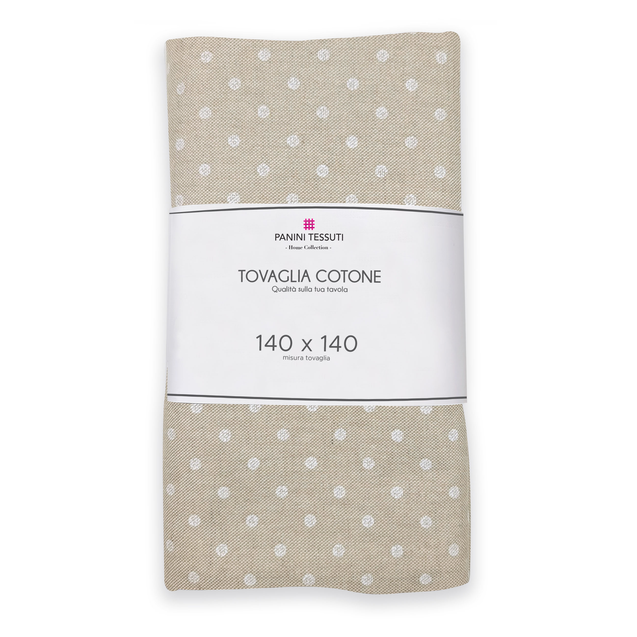 White Polka Dot Tablecloth Image