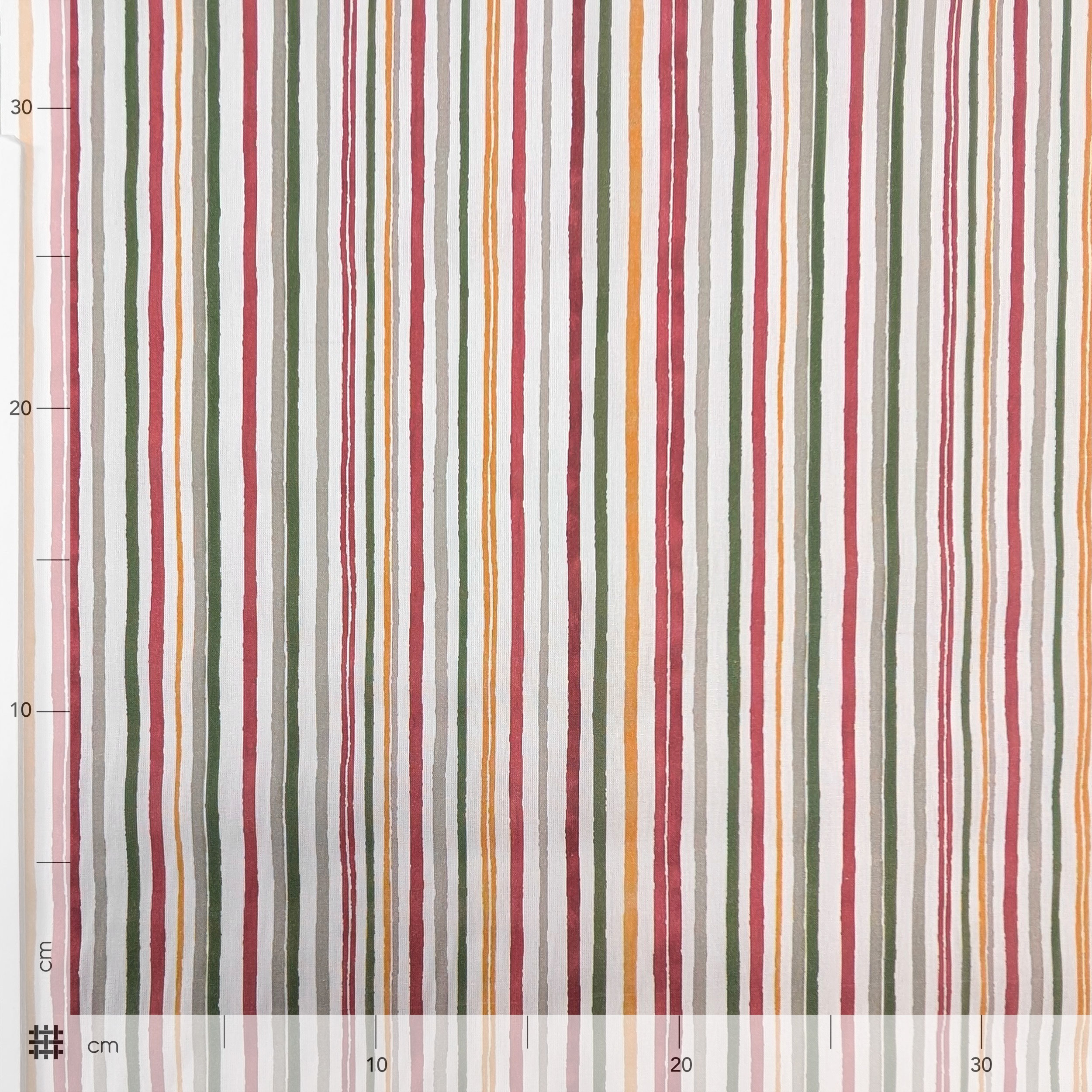Multicoloured Vertical Stripes Percale Cotton Image