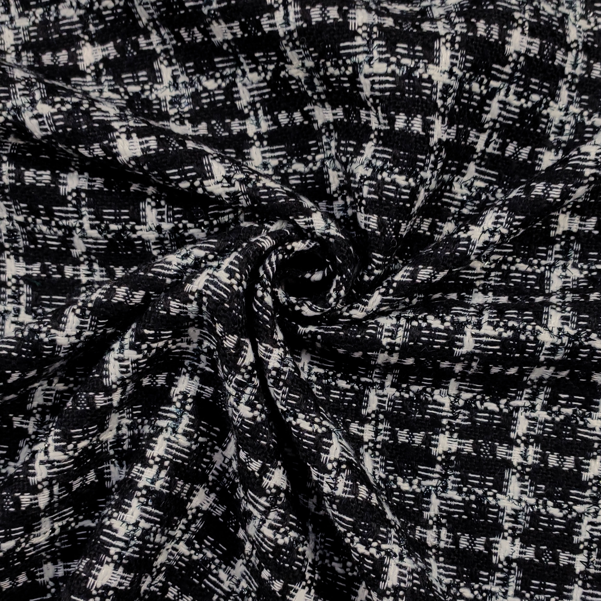 Tissu Tweed noir et blanc