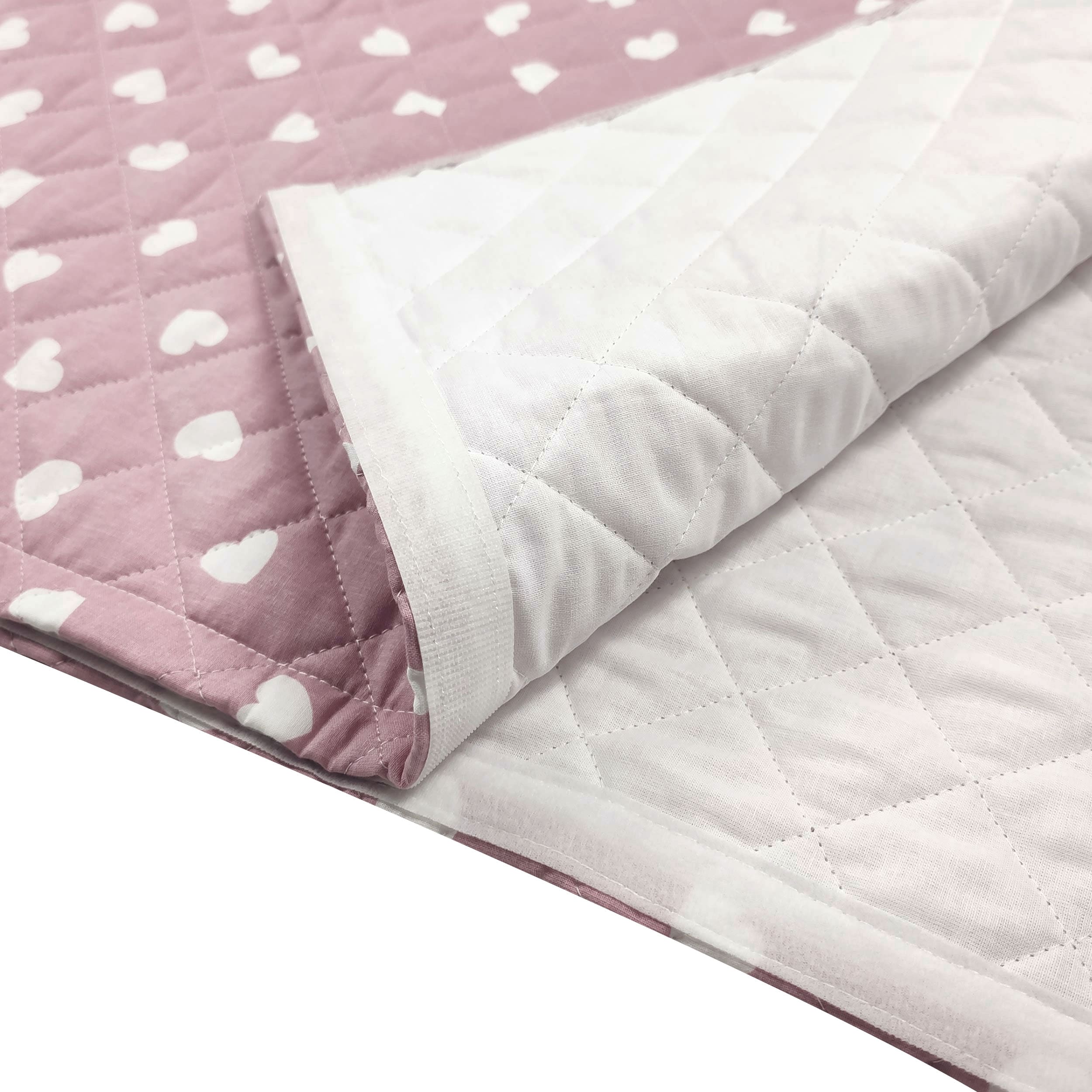 Shaped Sleeping Bag for Brandy White Hearts with Antique Pink Background Image