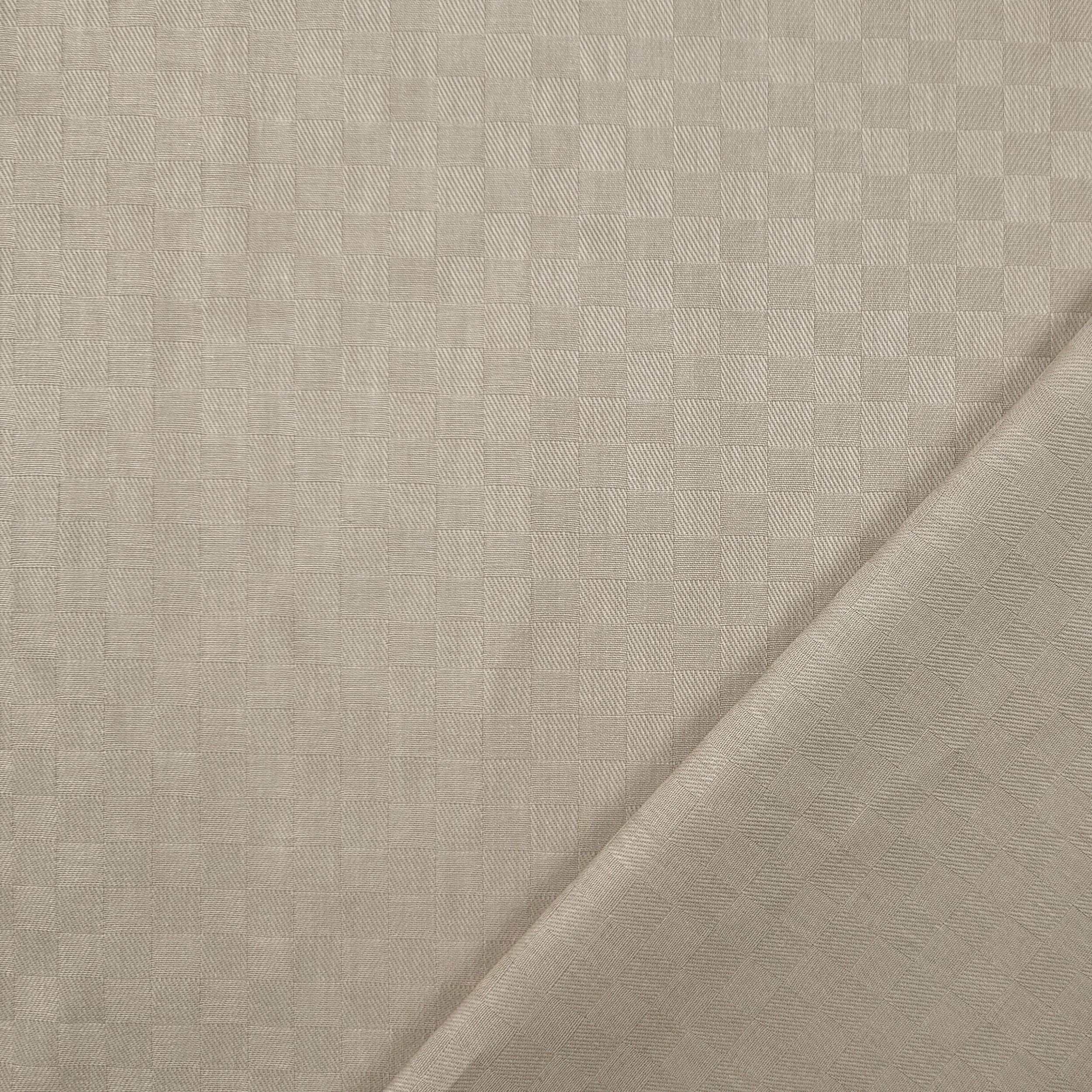 Cutout Fabric Damina Dyed In Thread For Tablecloth Beige 120x180 cm Image