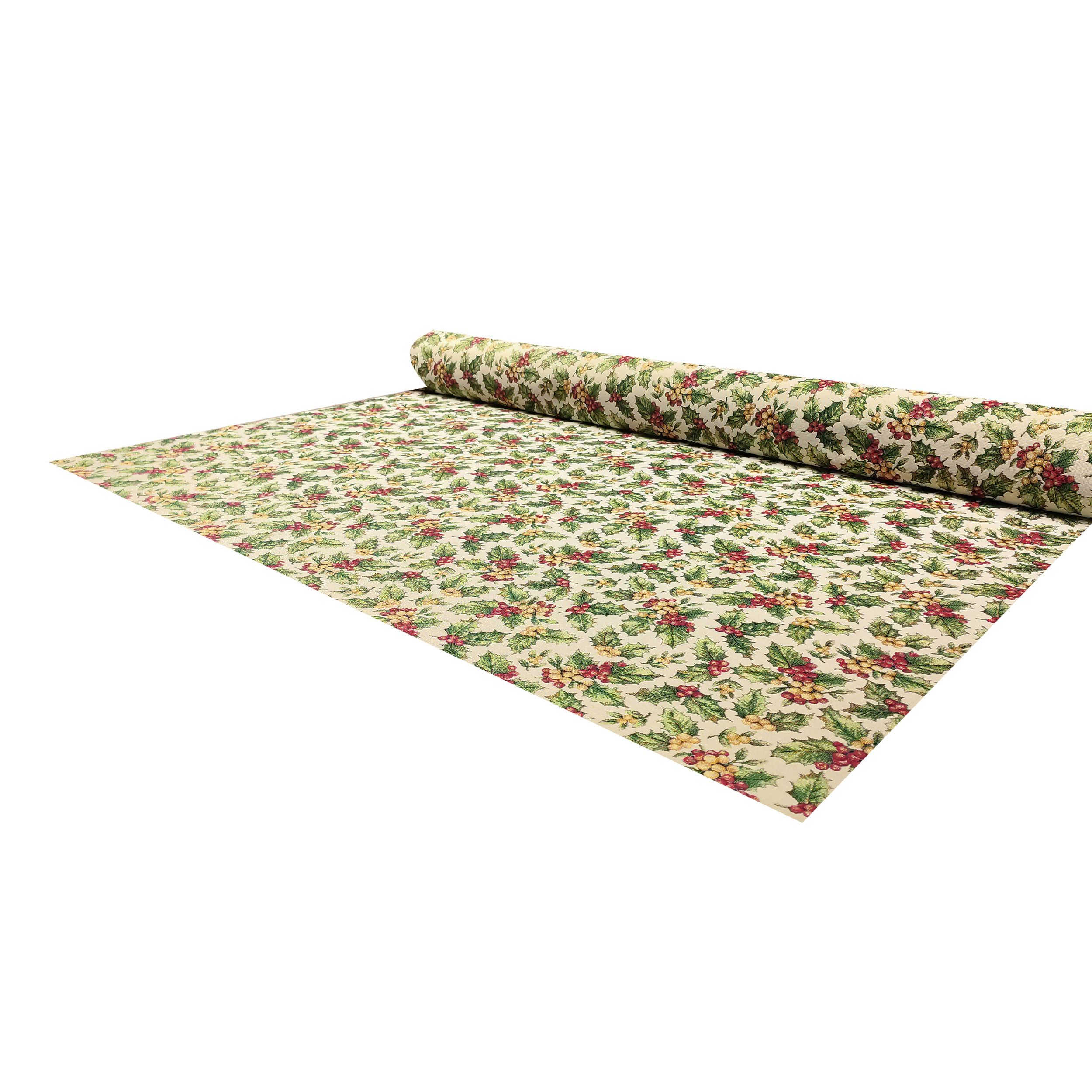 Tissu Gobelin de Noël Holly Lurex Image