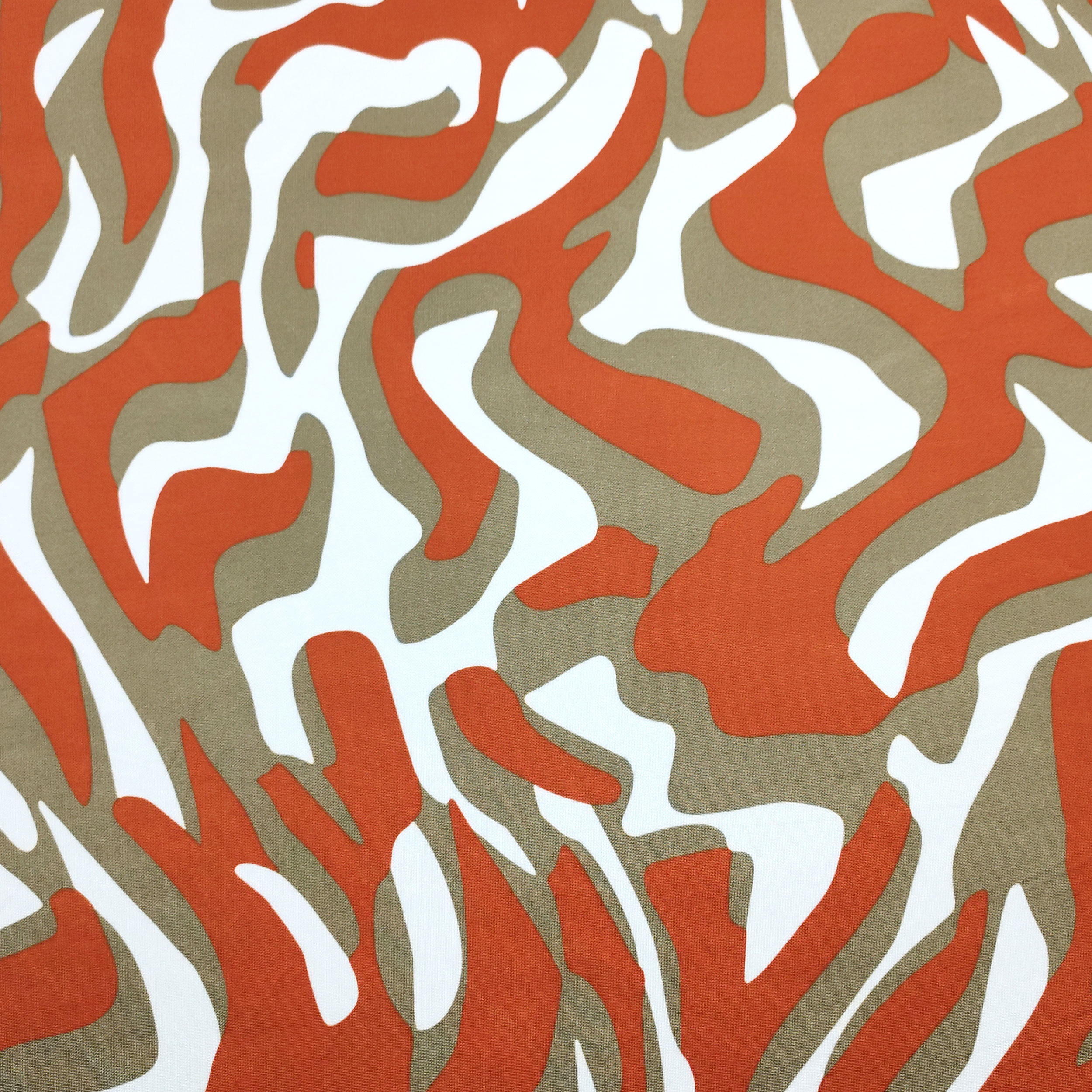 Fashion Viscose Silk Patterned Abstract Orange Image
