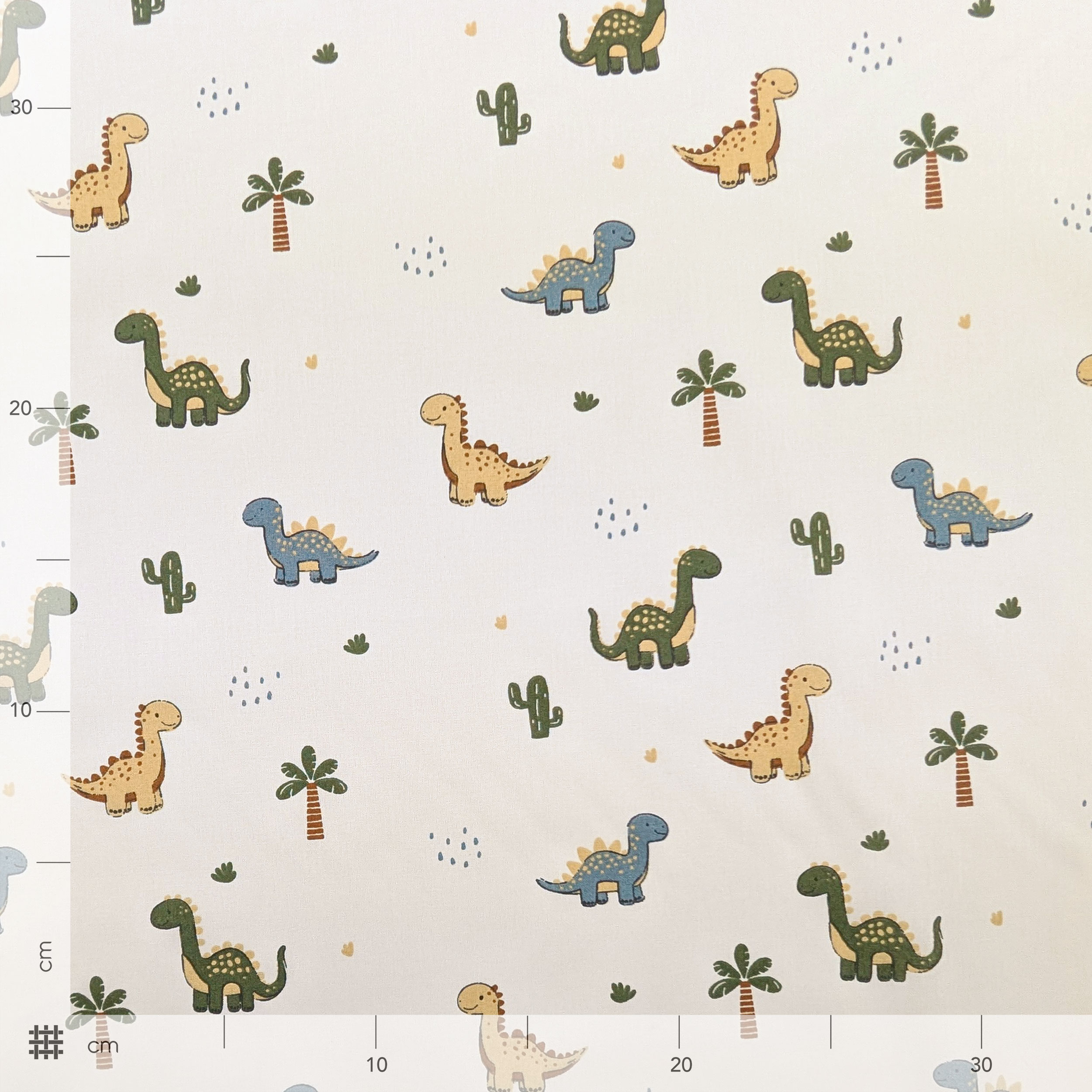Cotton poplin with Stegosaurus pattern Image