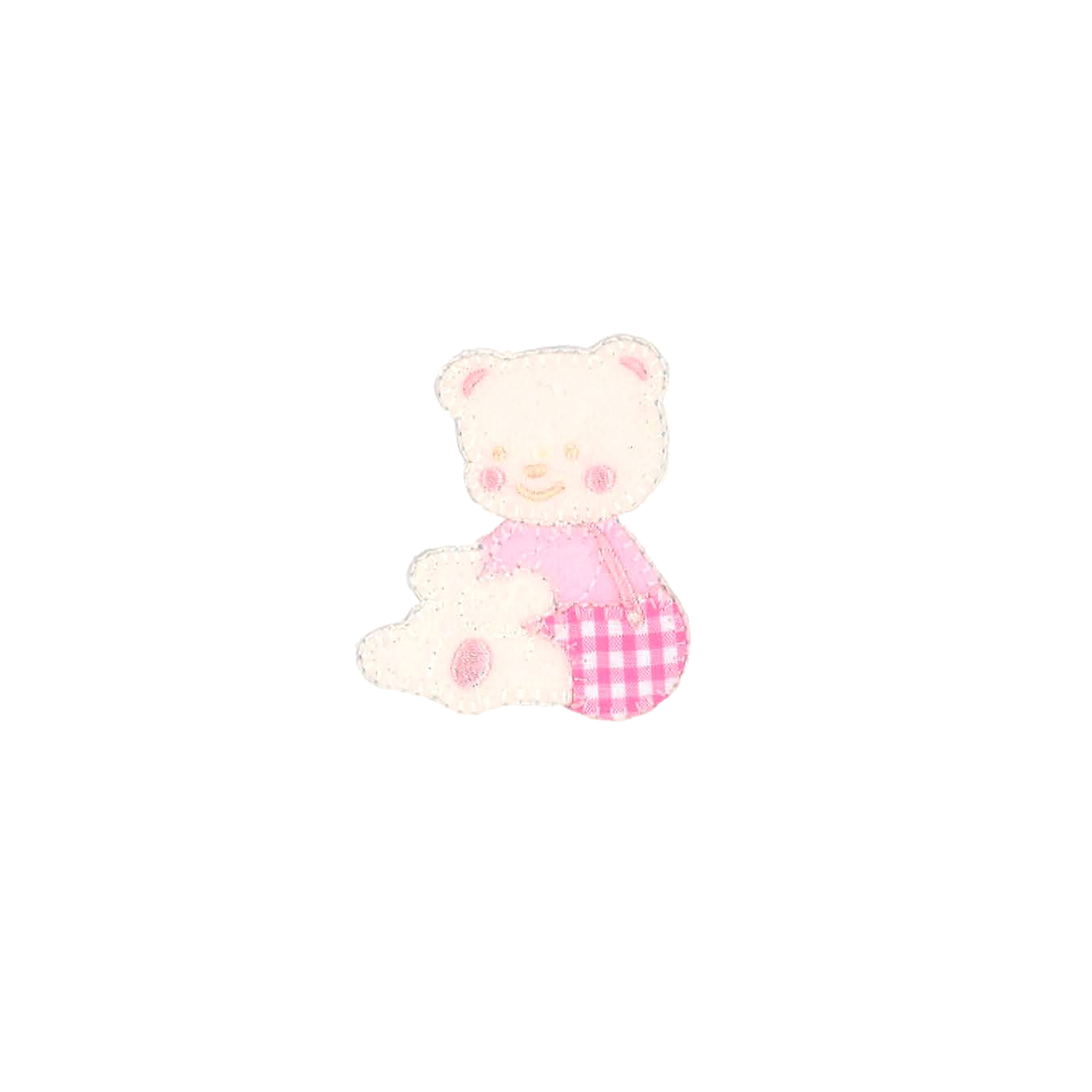 Small Dungaree Bear Applique Image