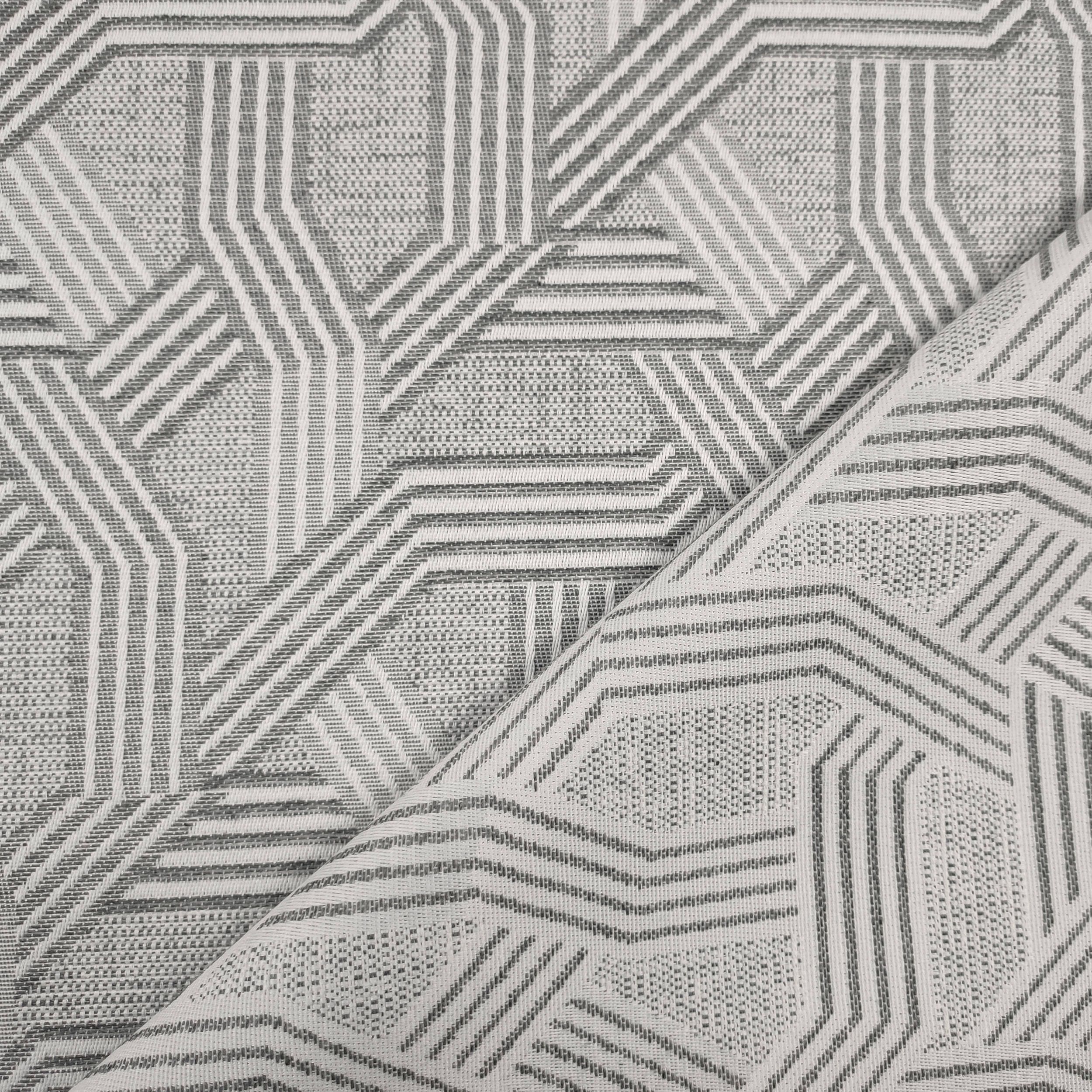 Jacquard Fabric Geometry Toni Grey