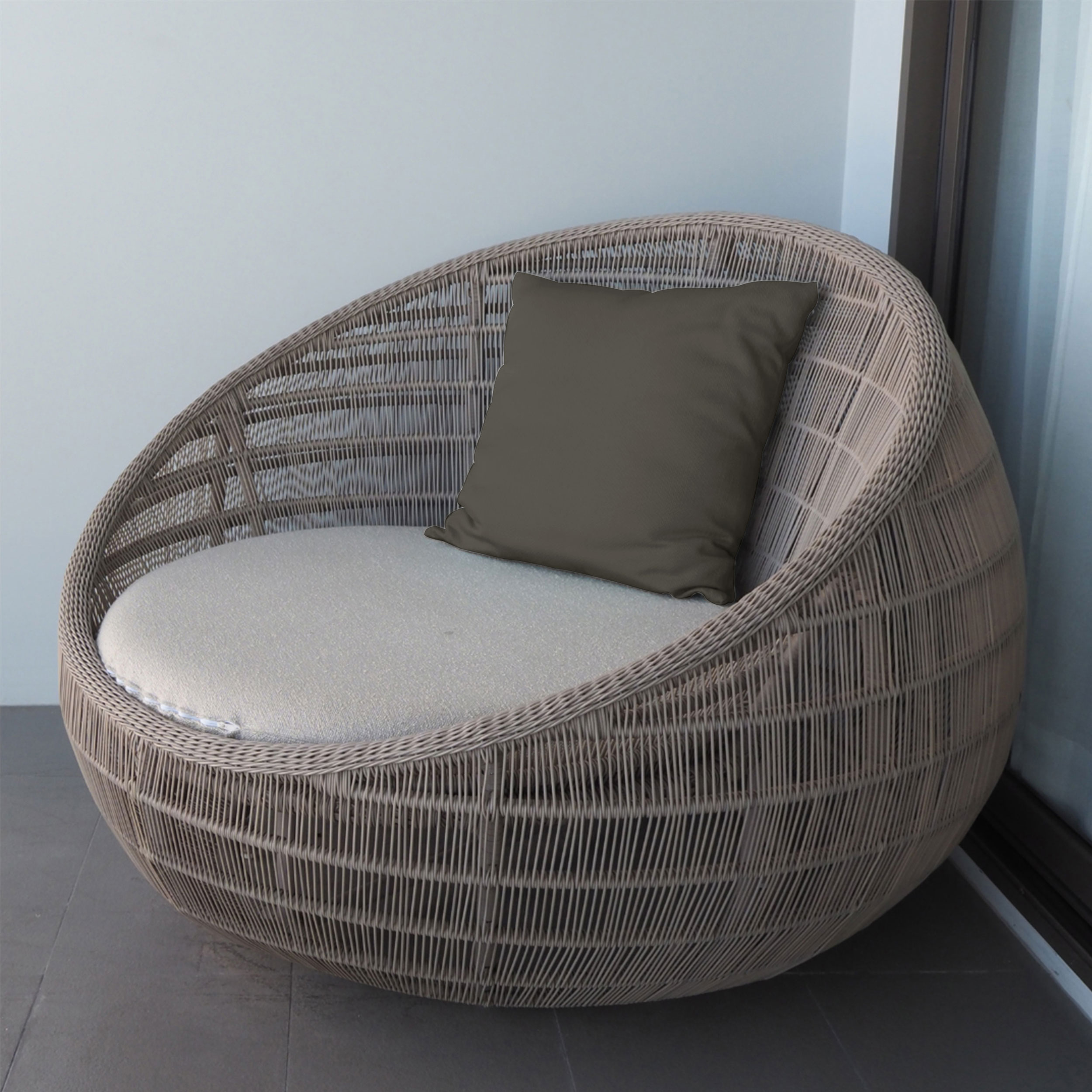 Tissu extérieur imperméable Gris colombe Couleur unie
