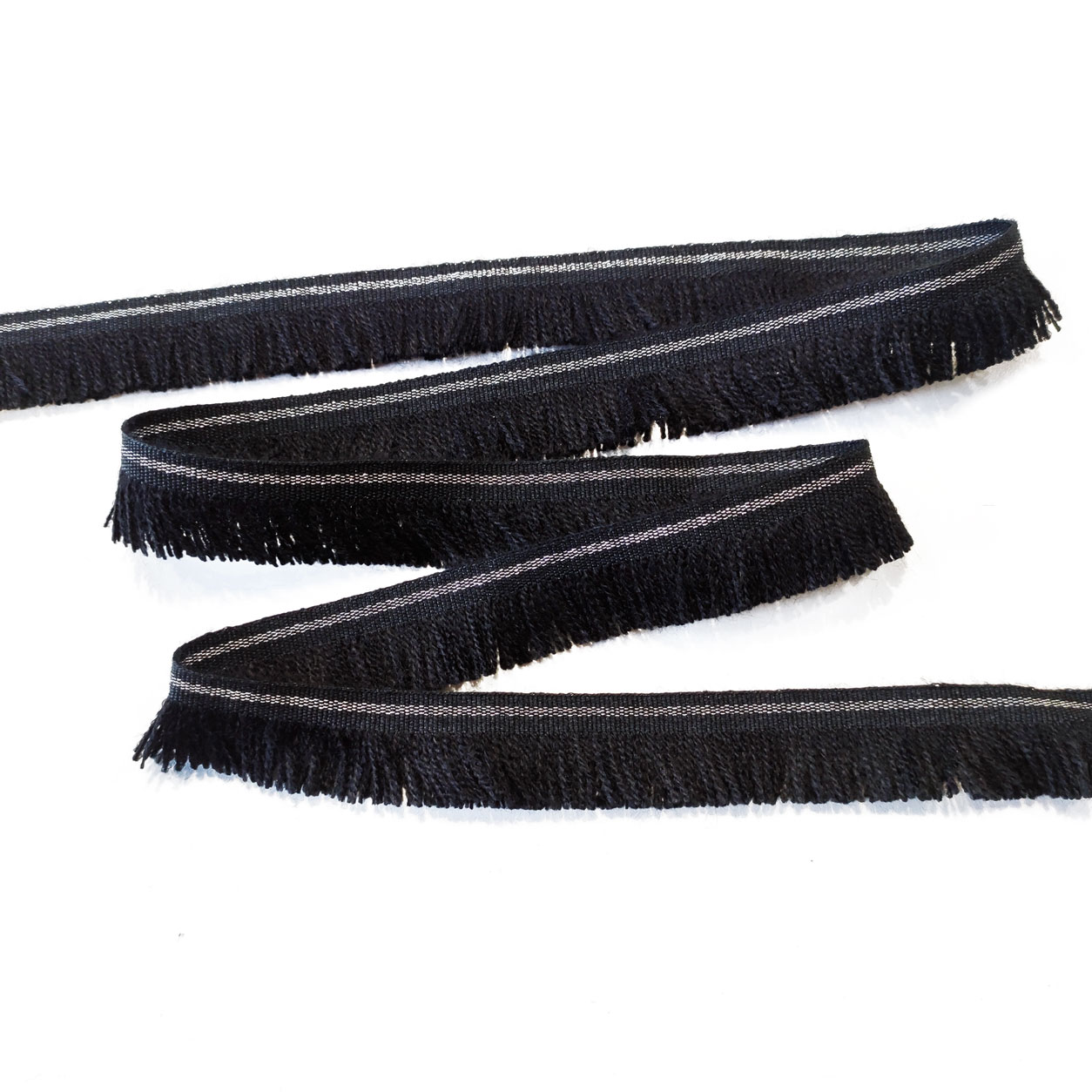 Passementerie en Lurex noir avec franges Image
