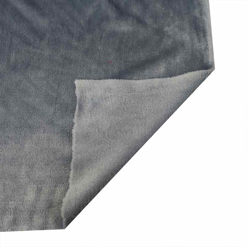 Ritaglio Pile Mano Cachemire Tinta Unita Grigio 90x150 cm