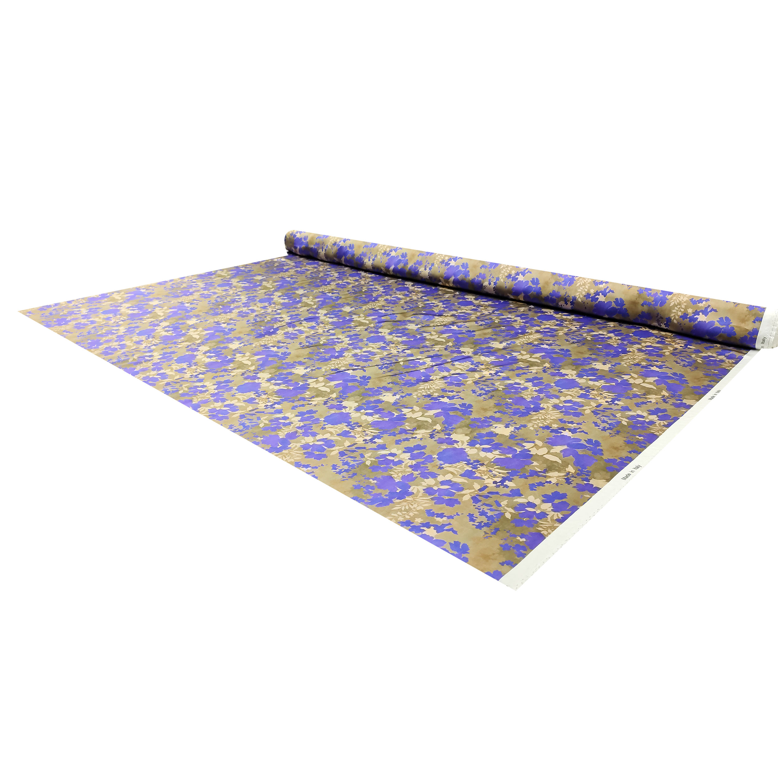 Satin Mixed Silk High Fashion Purple Flowers