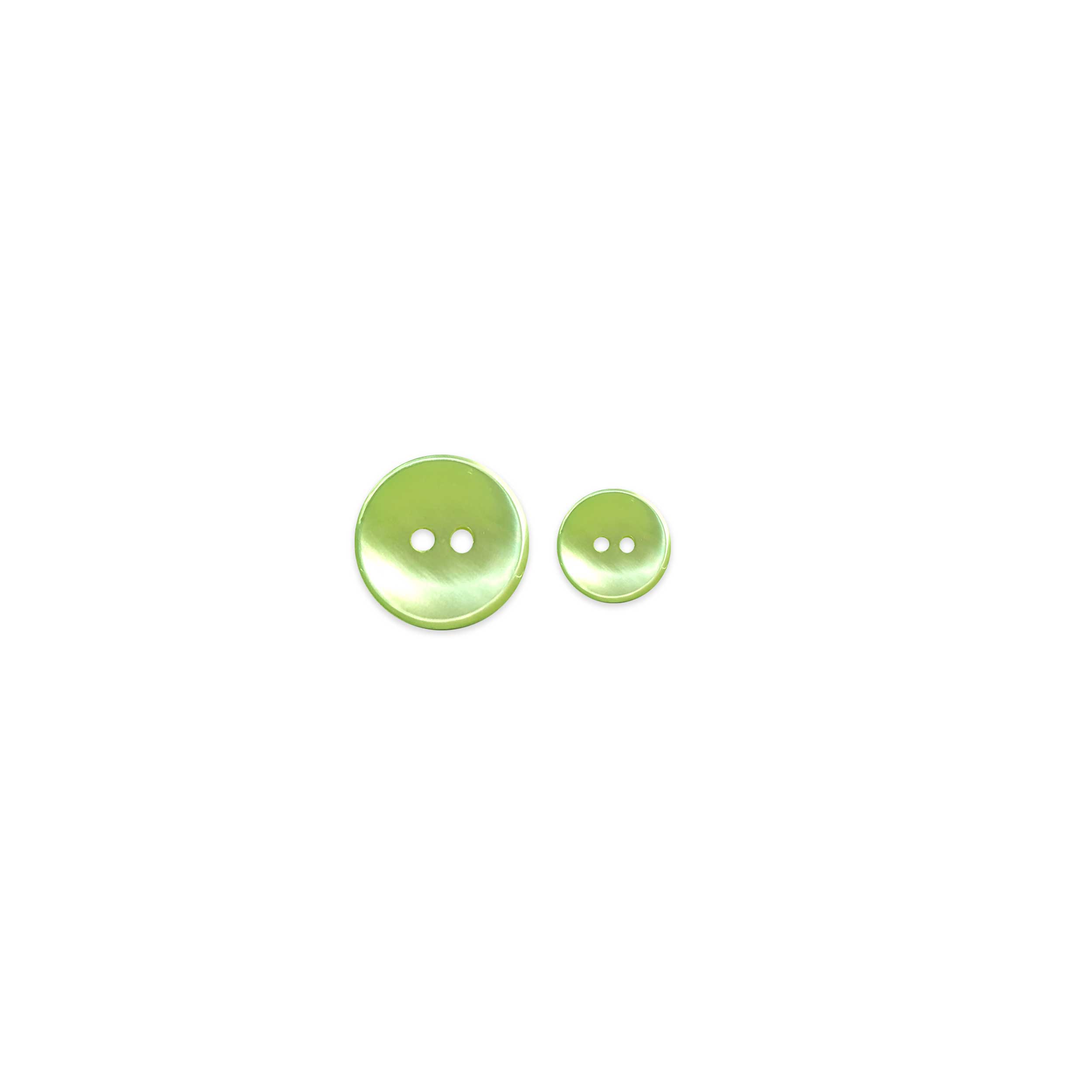Mother-of-pearl button 2 holes Apple Green Image