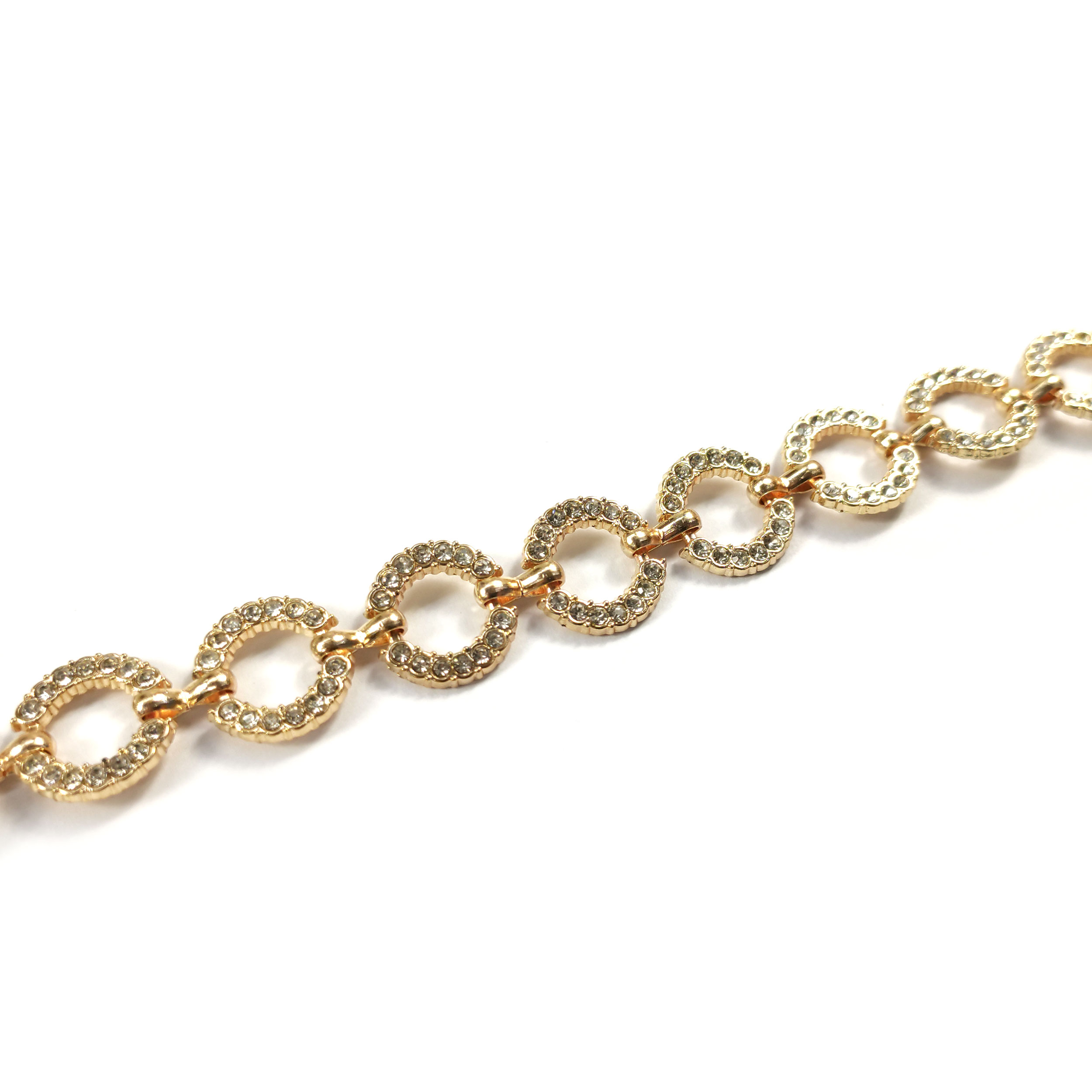Chain with Gold Rhinestone Circles Image