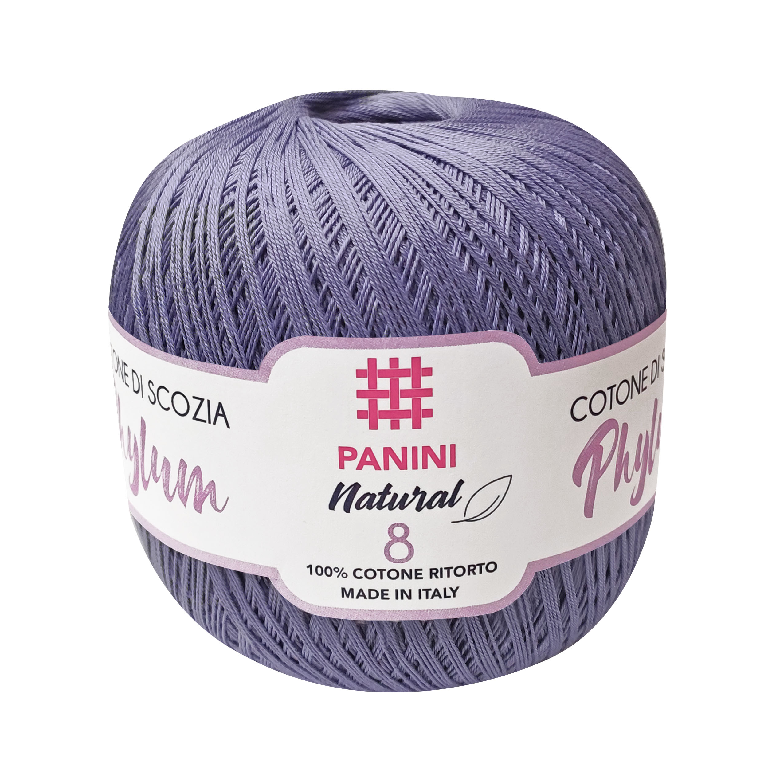 Coton Phylum Tit.8 Sandwich Naturel Lilas foncé