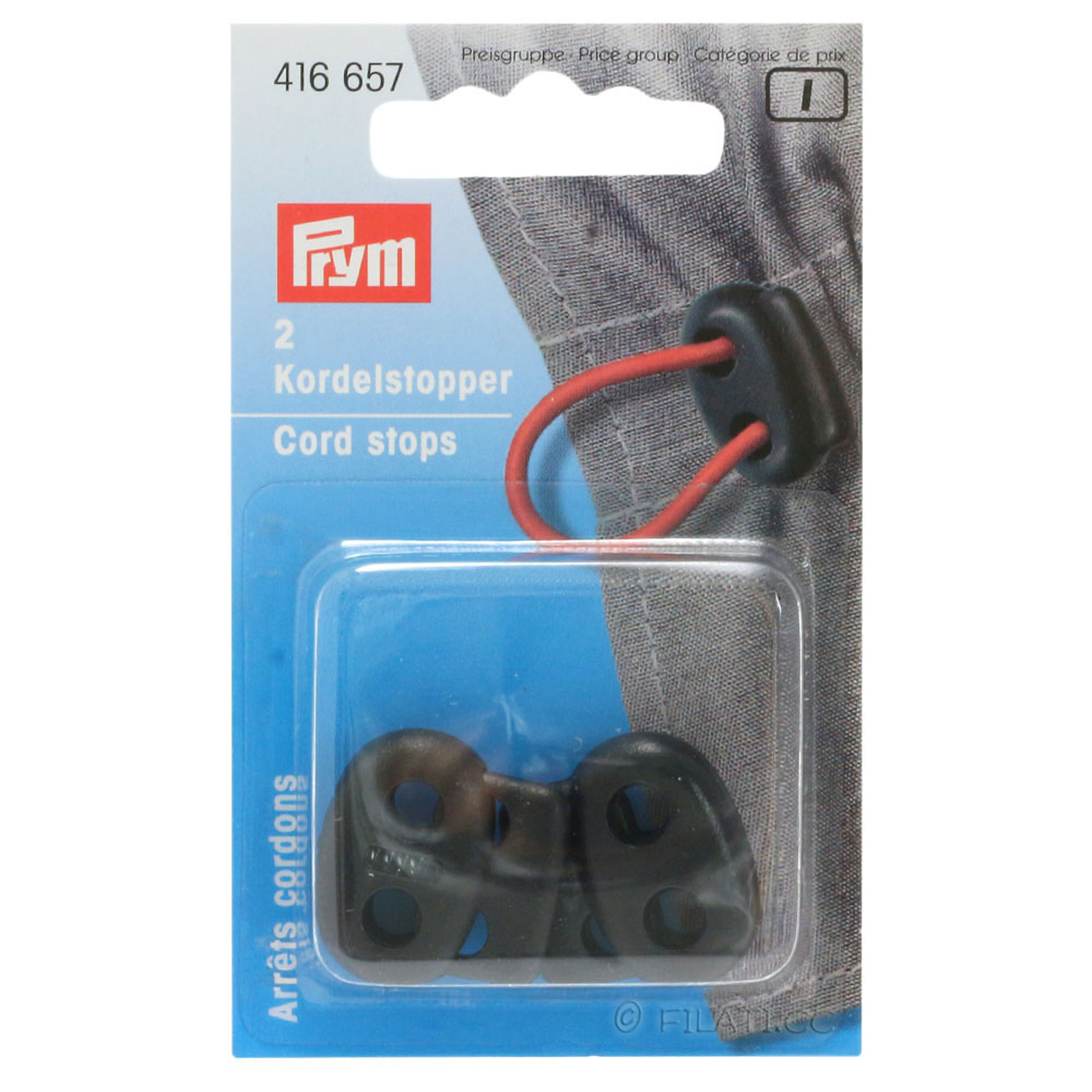 Prym 2-Loch Cord Lock Schwarz