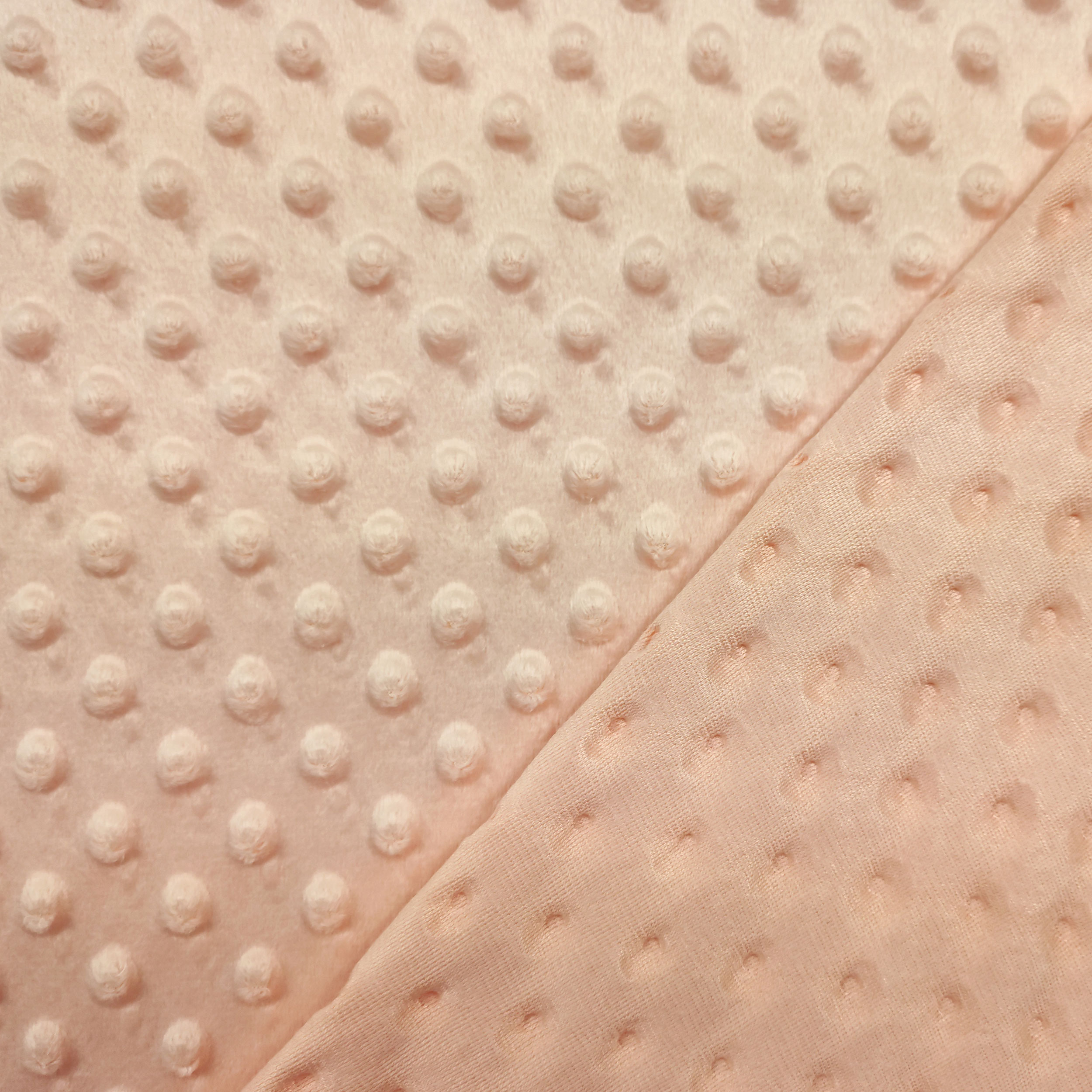 Tela Minky Dots Peluche Salmón Claro