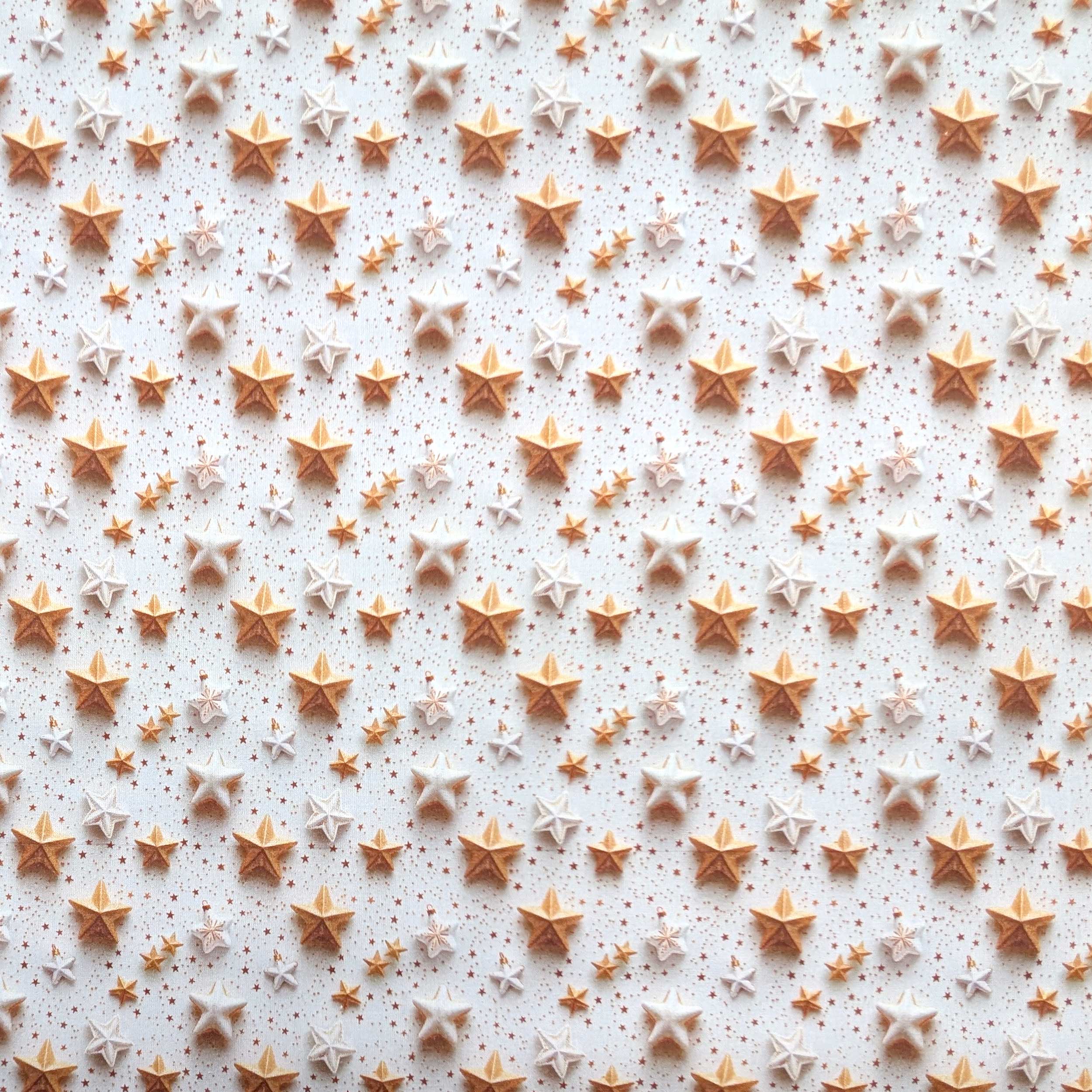 Cotton Poplin Christmas Stars Image