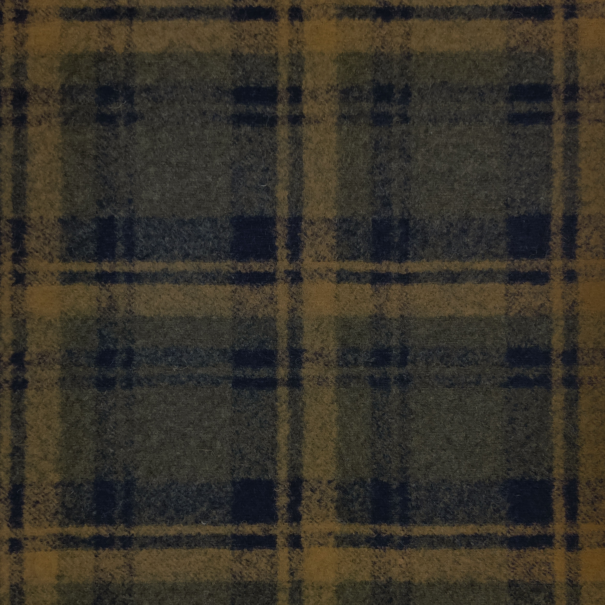 Neoprene Double Tartan Verde Senape e Tinta Unita Militare Image