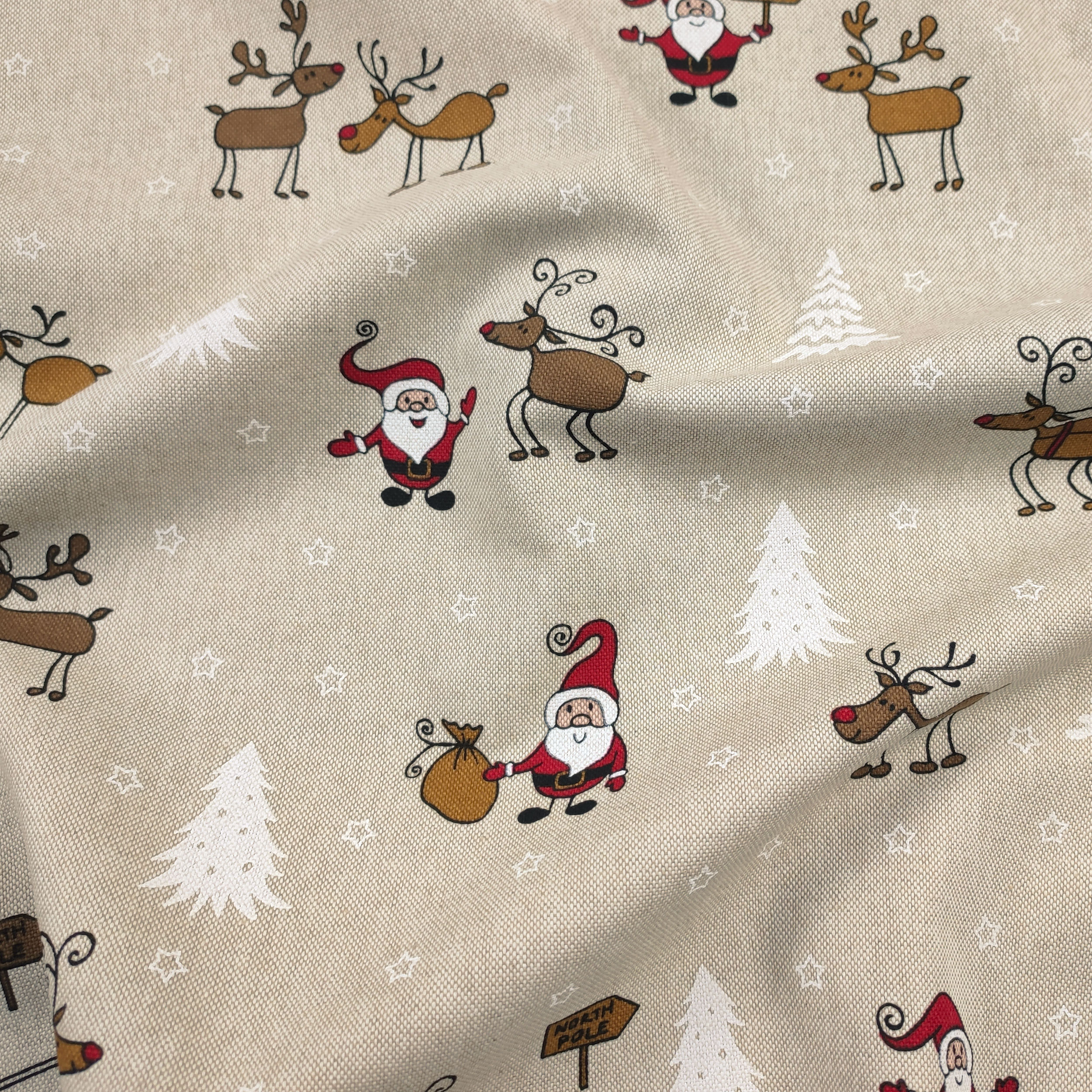 Tissu de Panama Père Noël au Pôle Nord