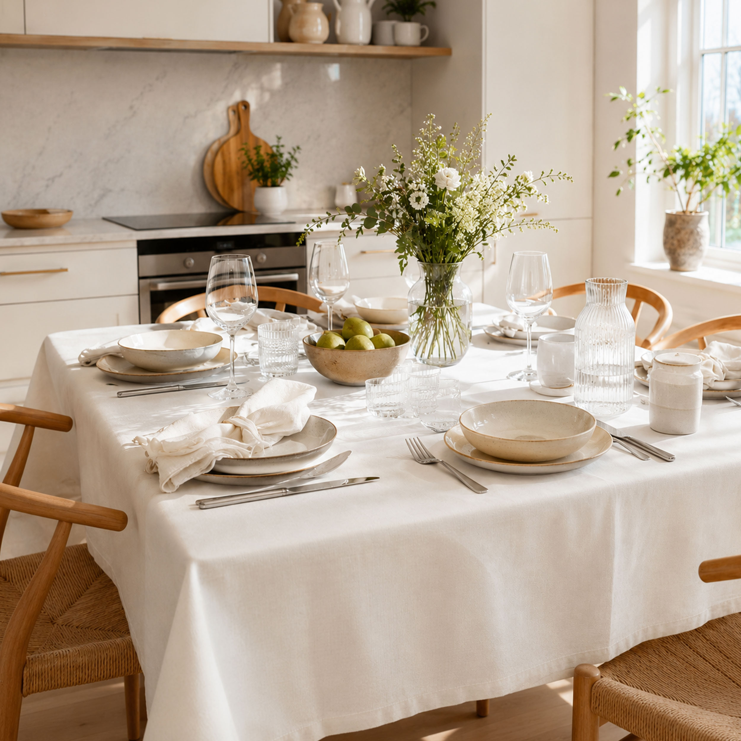 Pure Linen Fabric White Italy Image