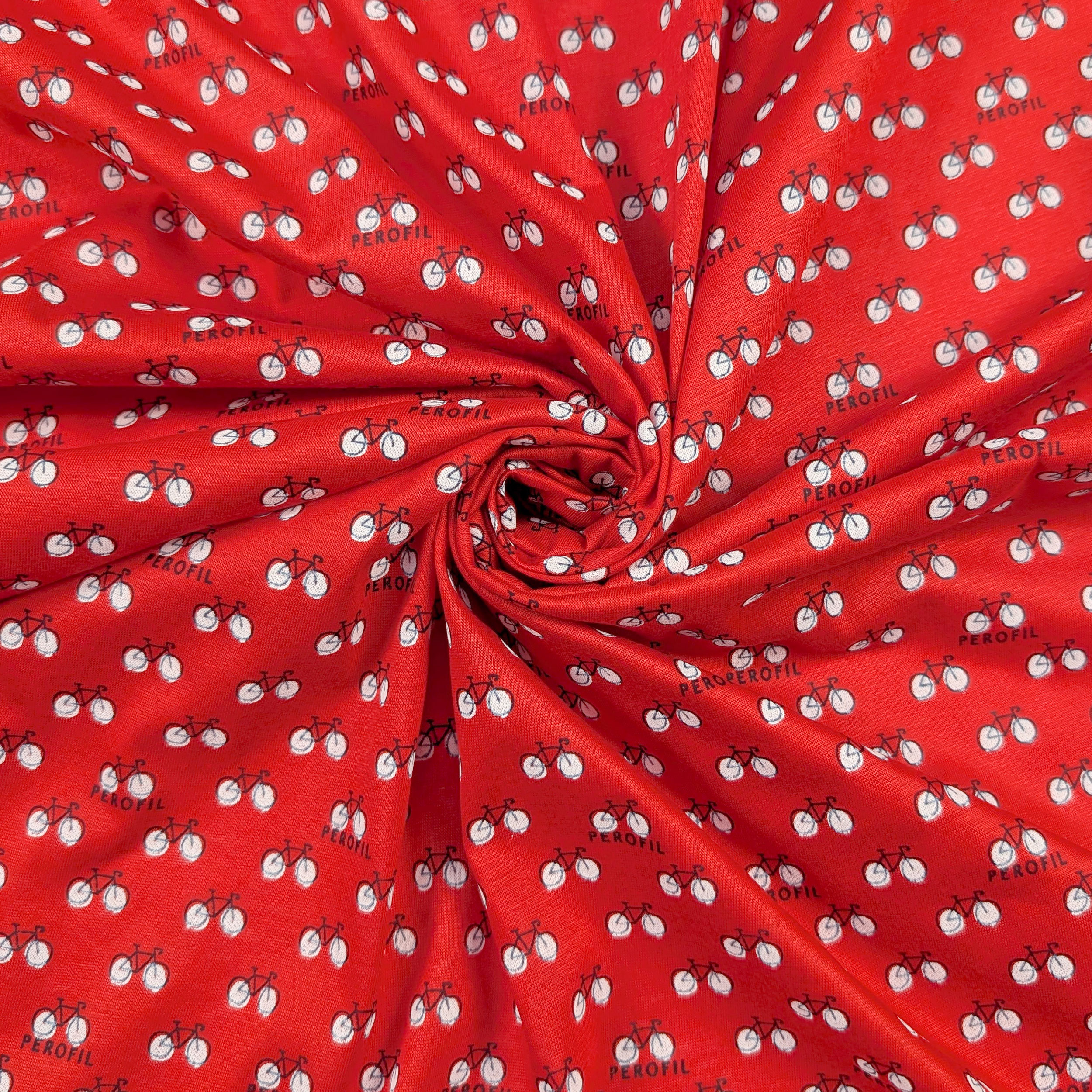 Cotton Bicycle Jersey Red Background Image