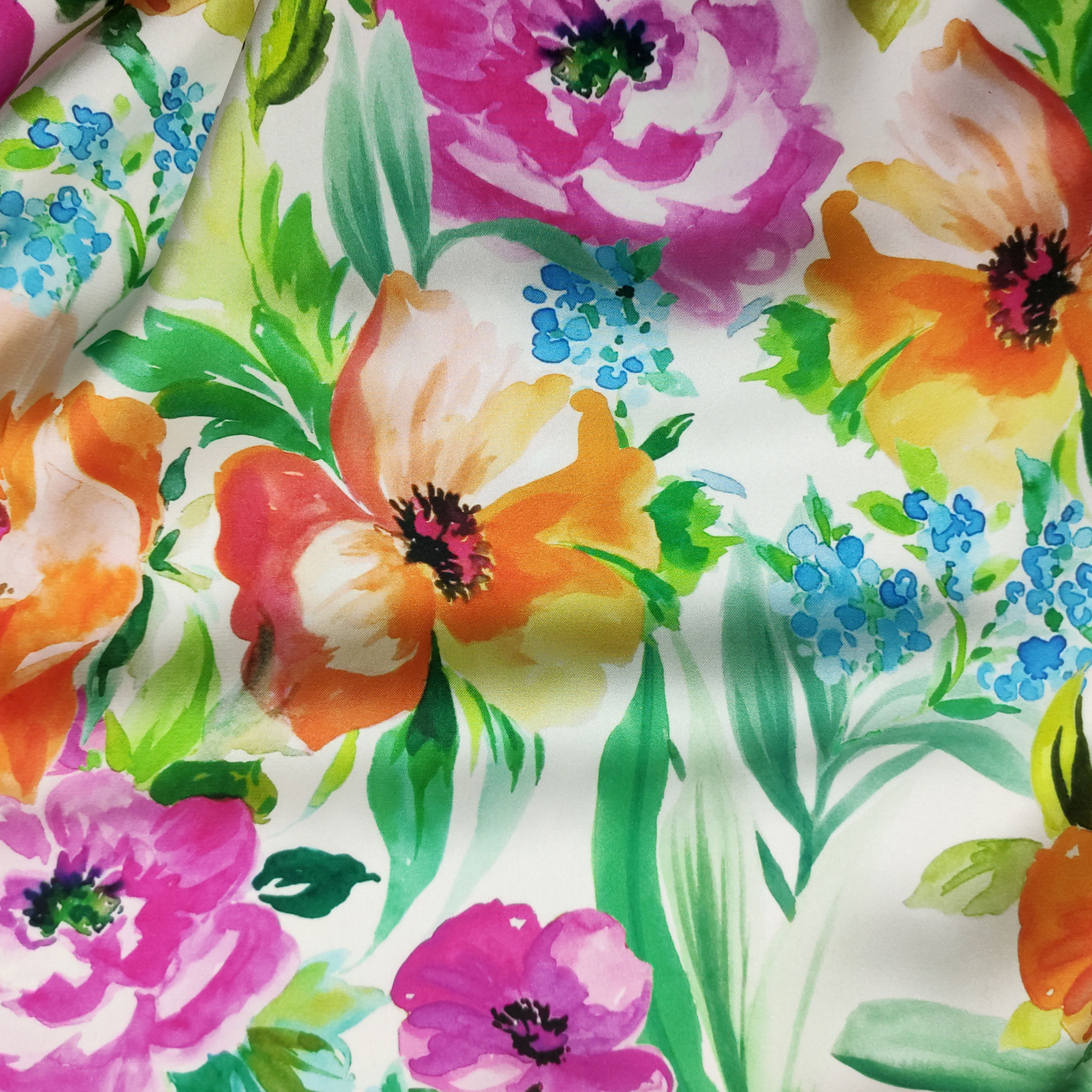 Satin Fashion Coloured Flowers