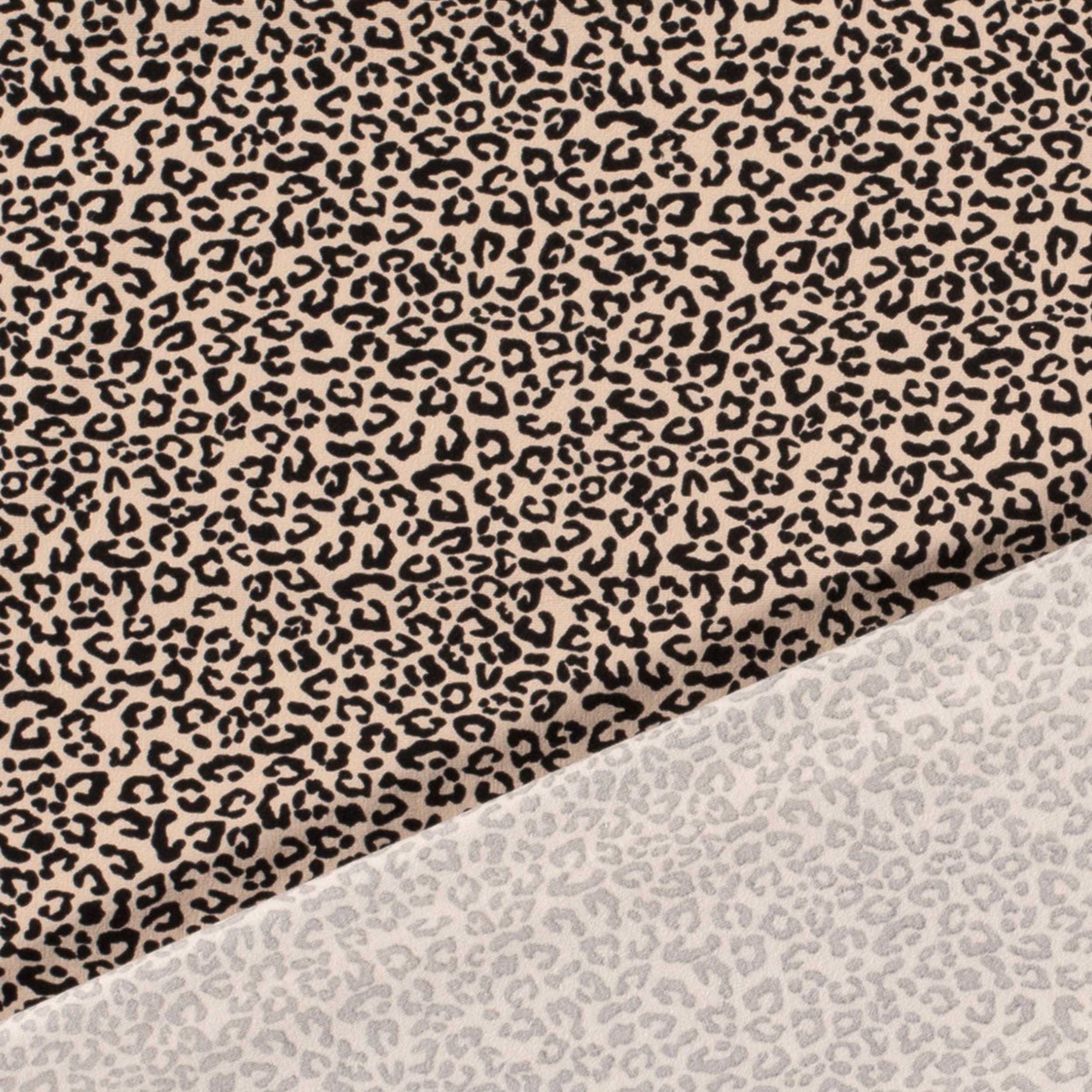 Jersey Cotton Beige Leopard Print Jersey Image