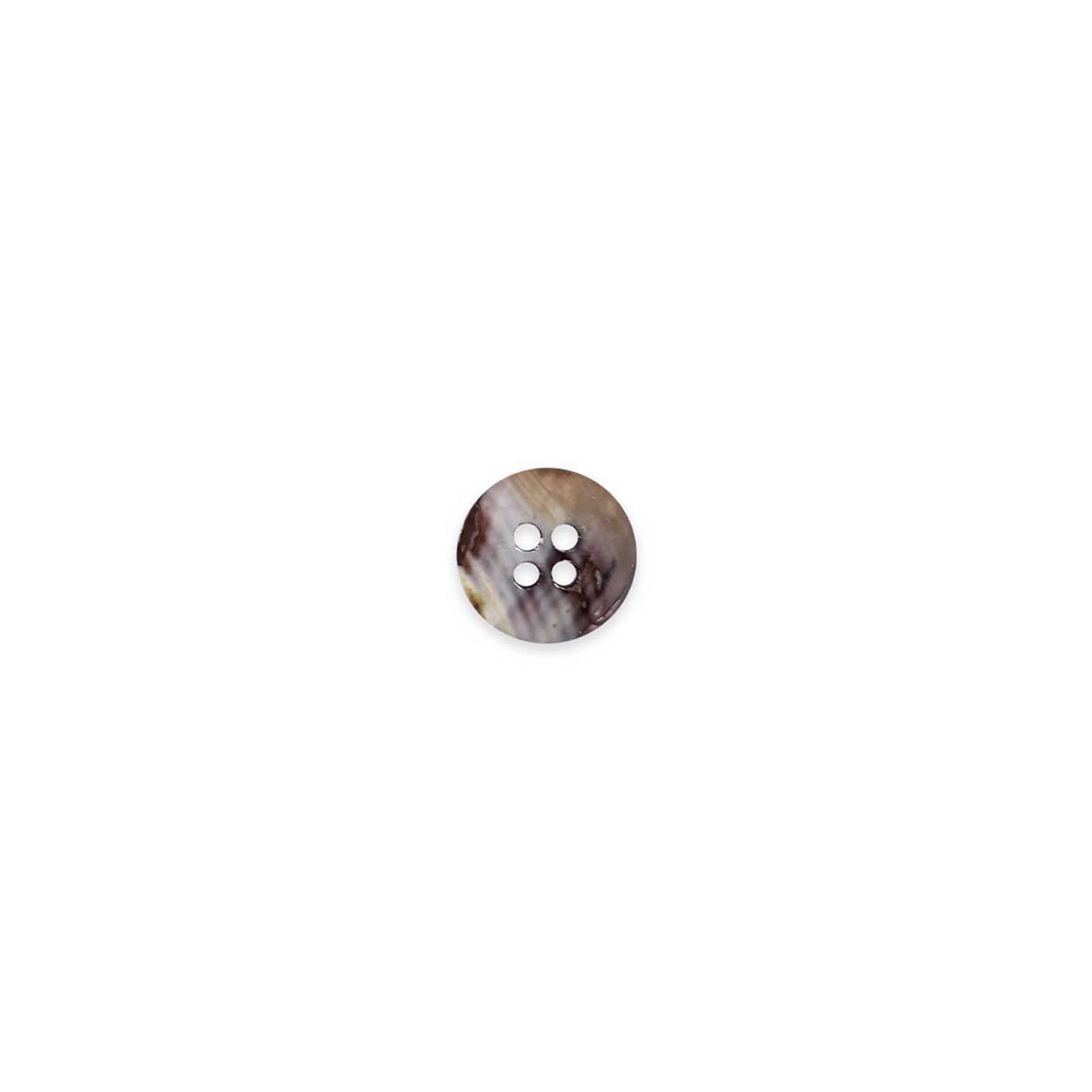 Mother-of-pearl button 4 holes Mustard Image