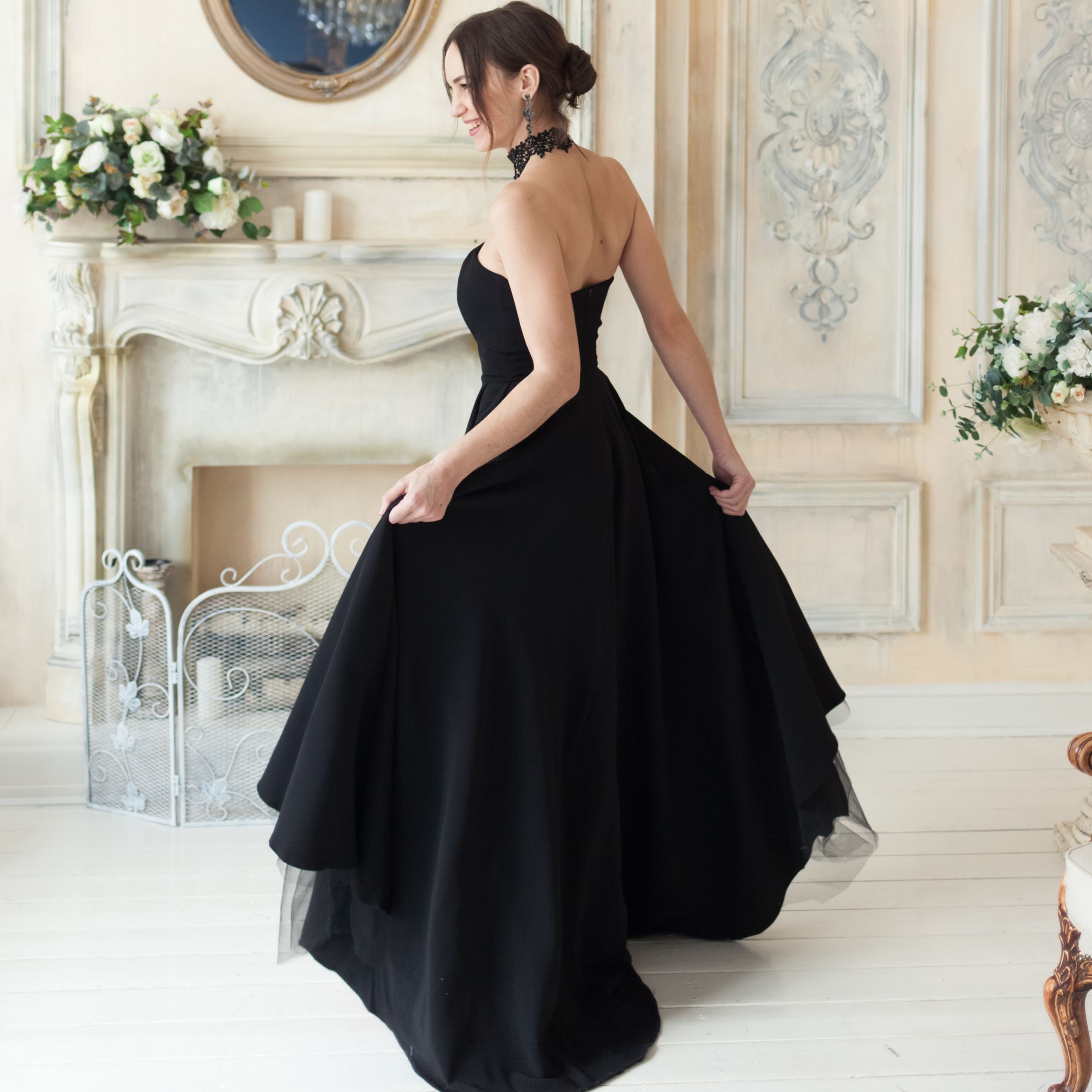 Bridal Black Mikado Image
