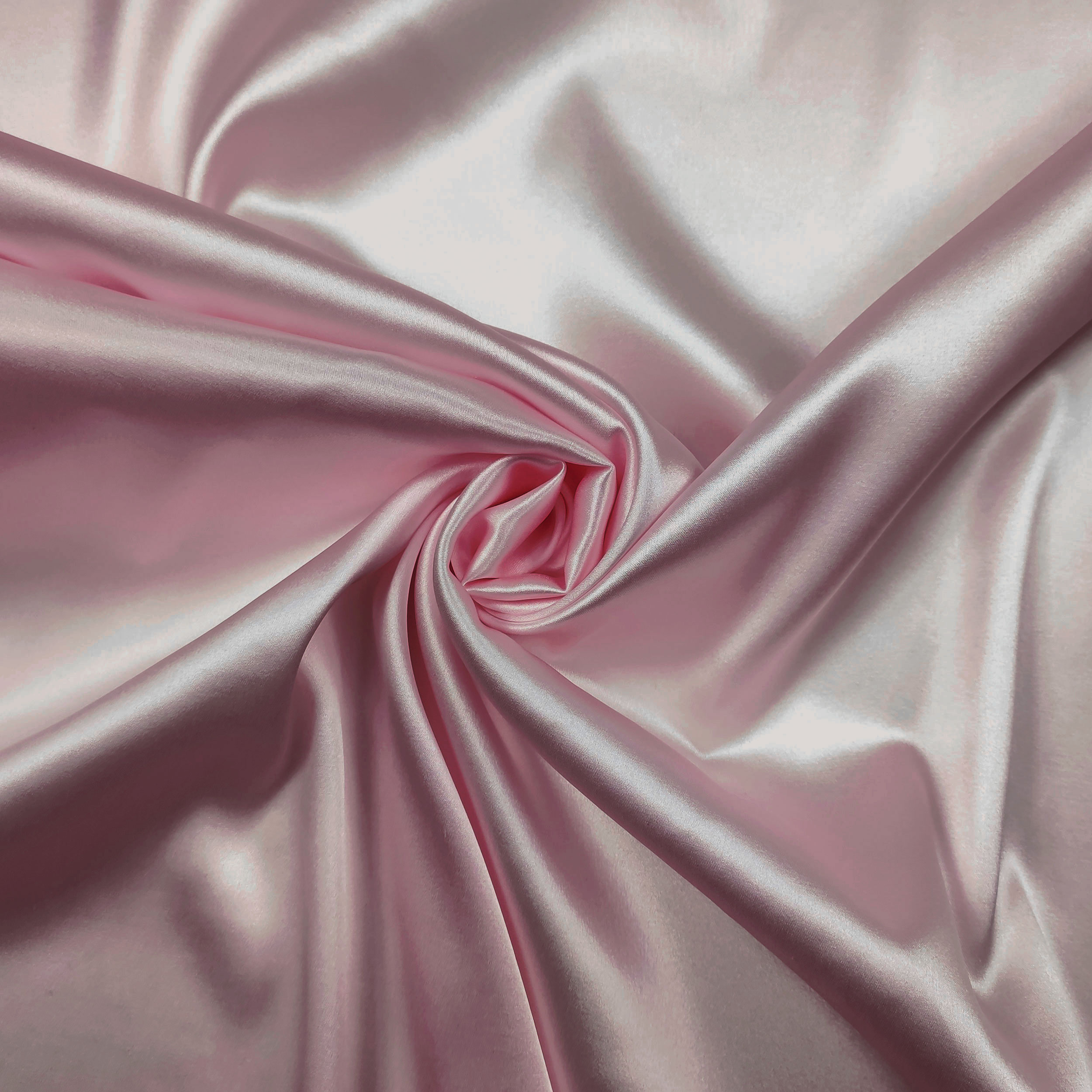 Antique Pink Stretch Silk Satin Fabric Image