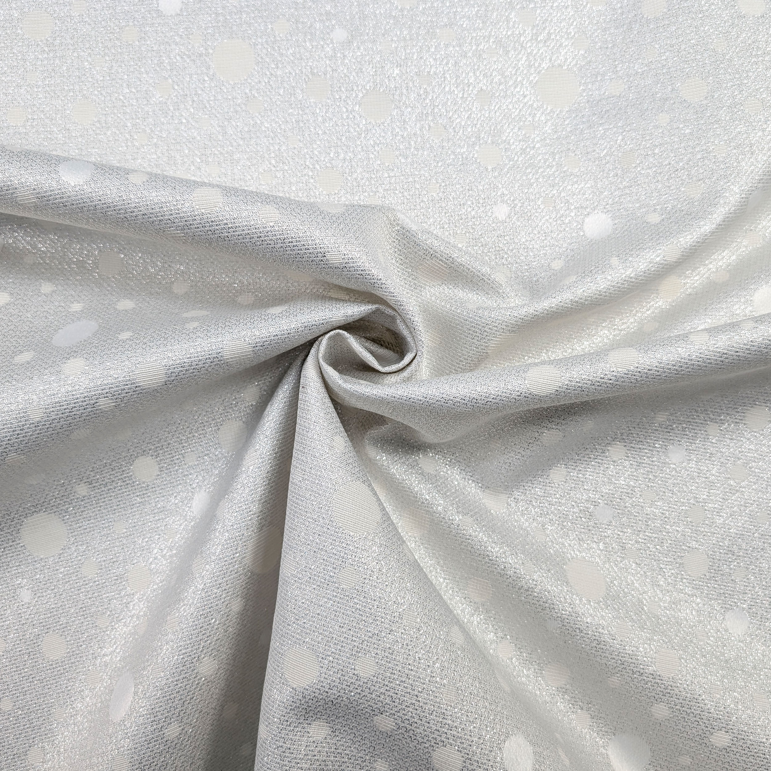 Furnishing Fabric Silver Polka Dots Lurex Image