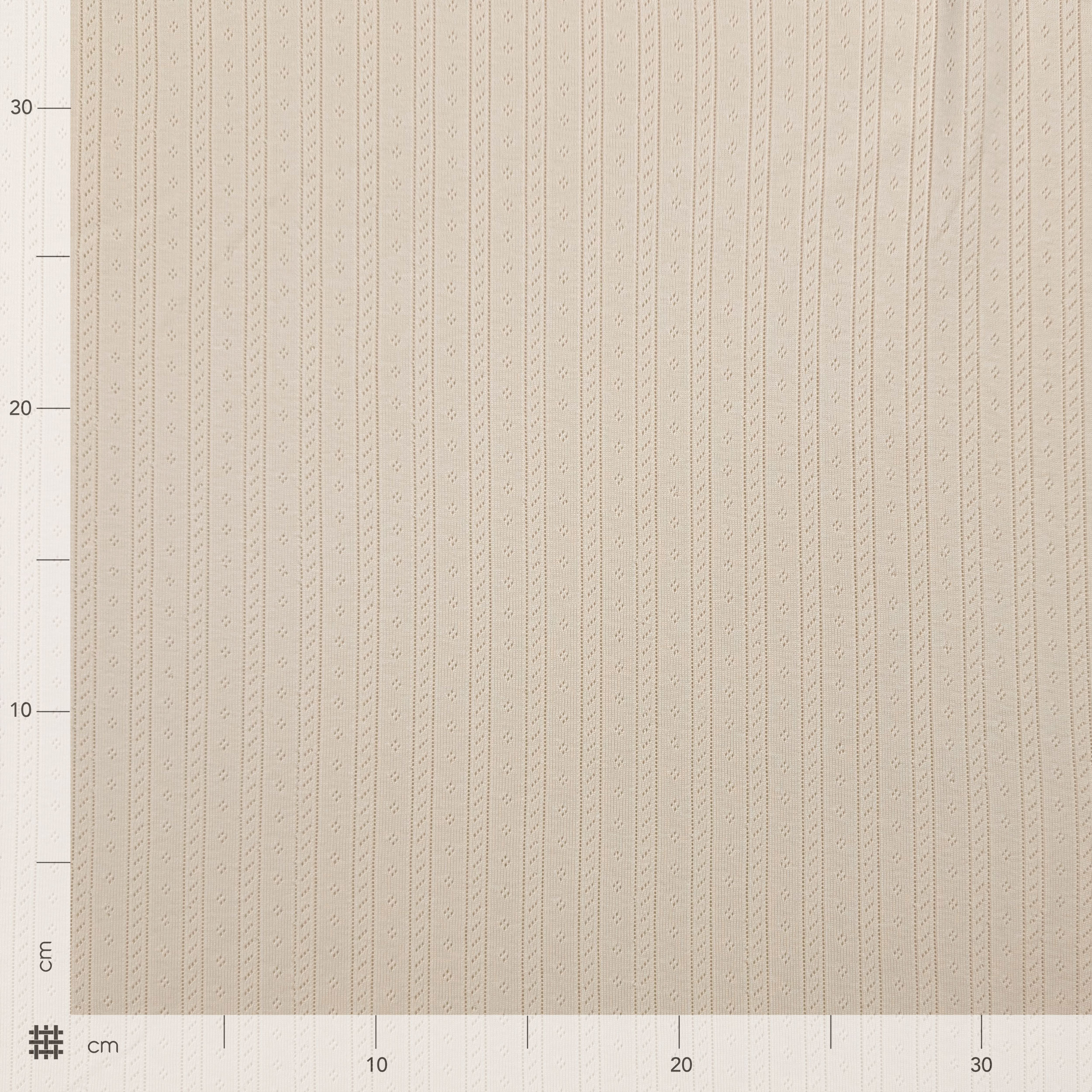 Ivory Perforated Sweater Pure Cotton Flowers Image