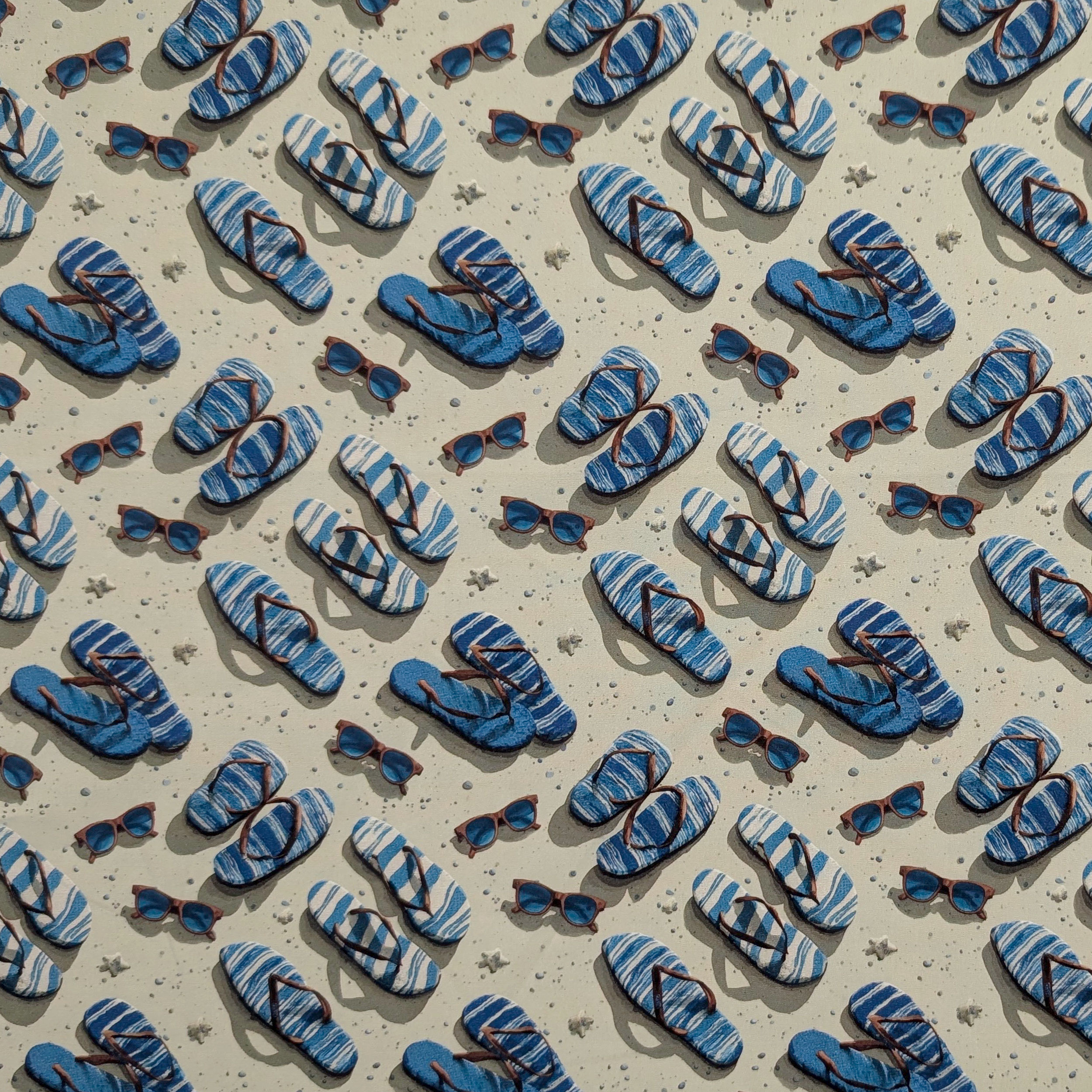 Cotton Poplin Beach Flip-Flops Image