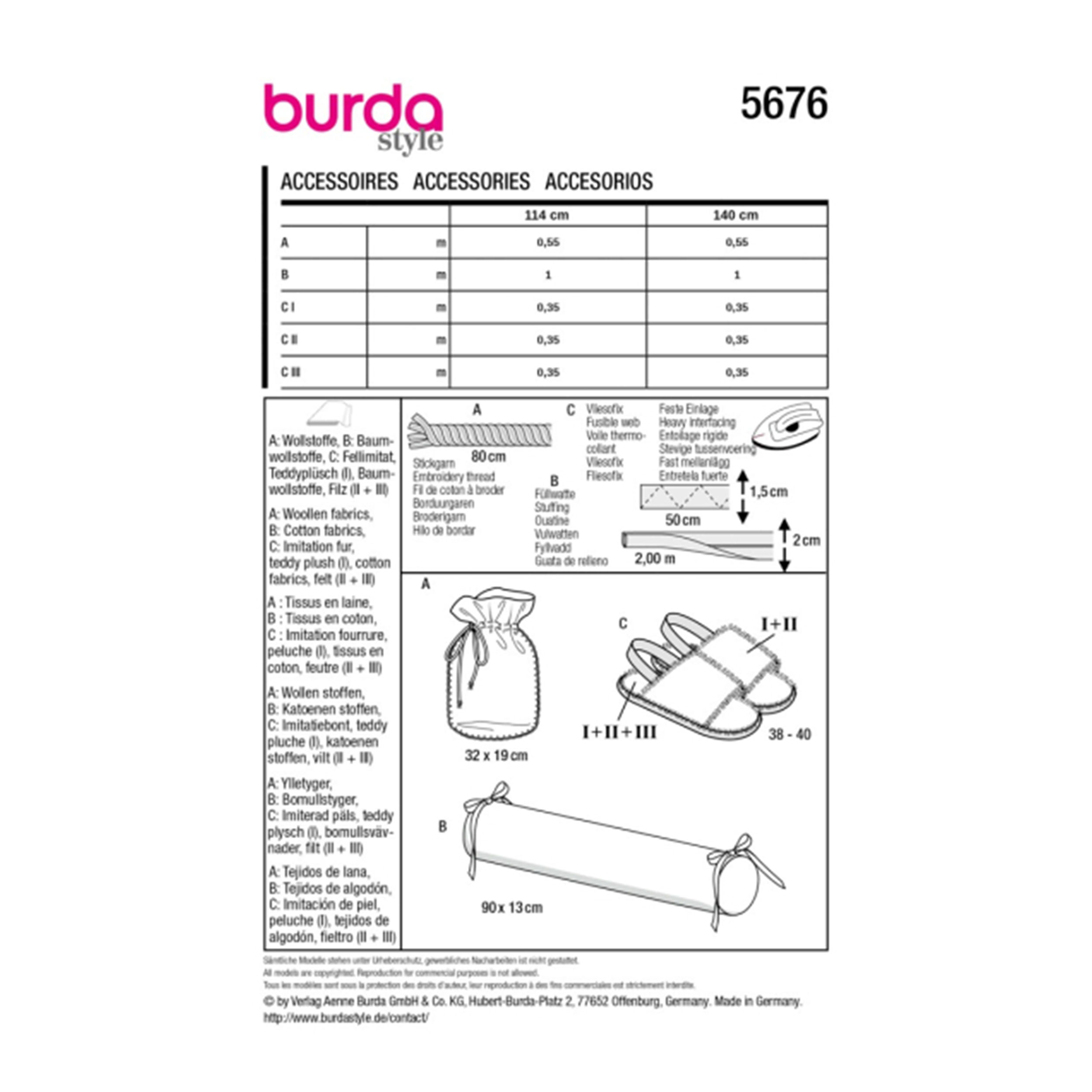 Patron Burda Easy Home Accessories Image