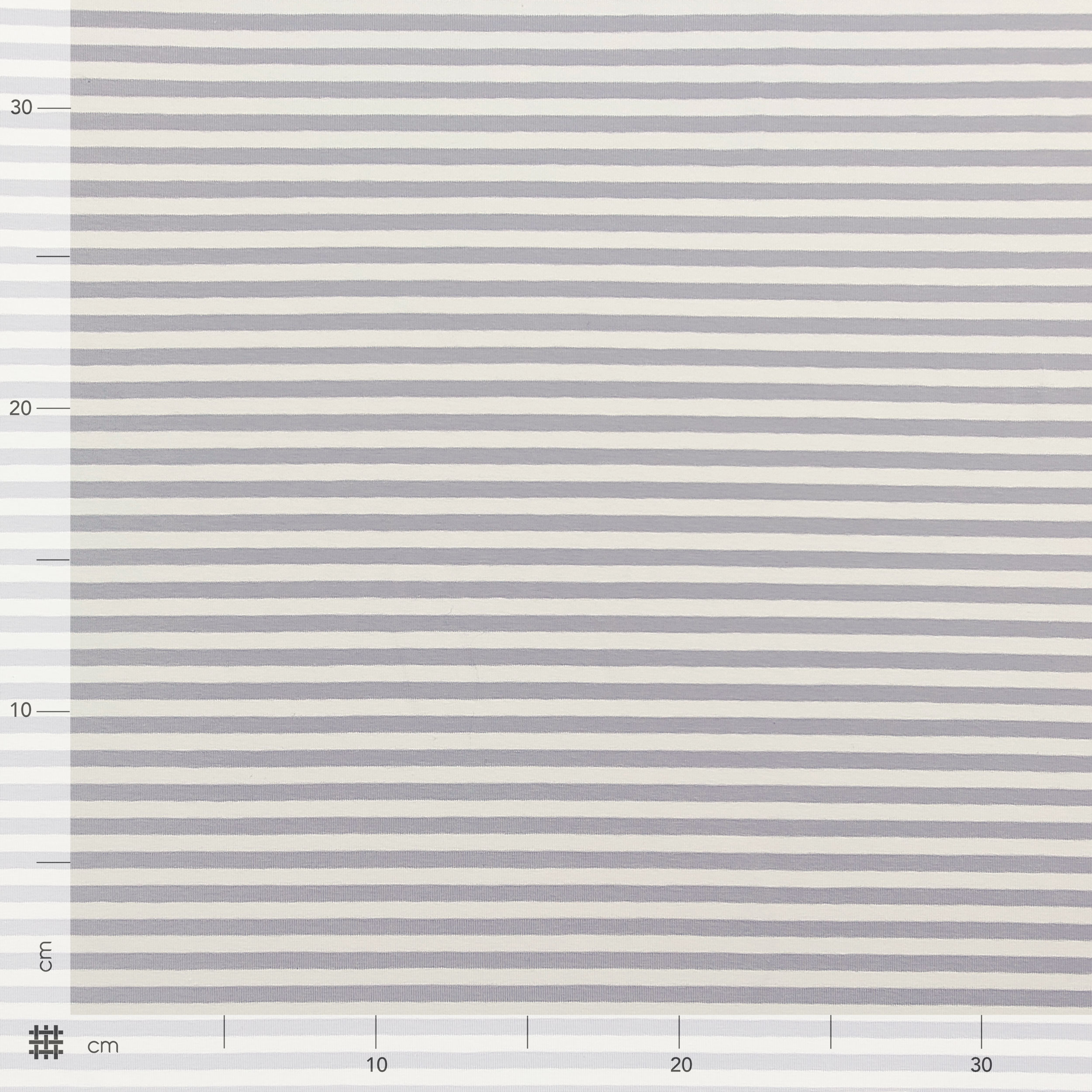Bi-elastisches Jersey Cool Grey Stripes
