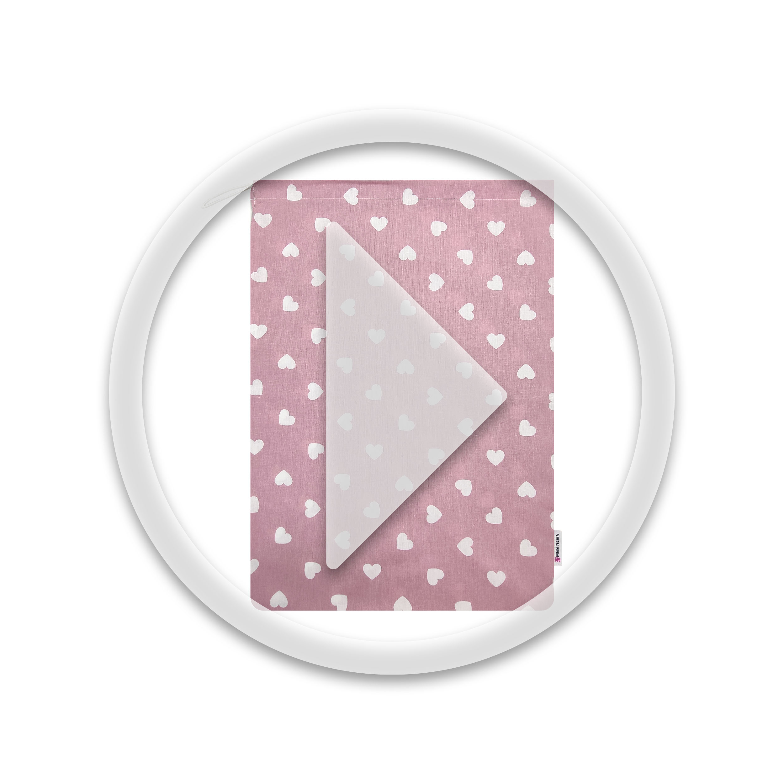 Changing Bag Kindergarten White Hearts Background Pink Antique Image