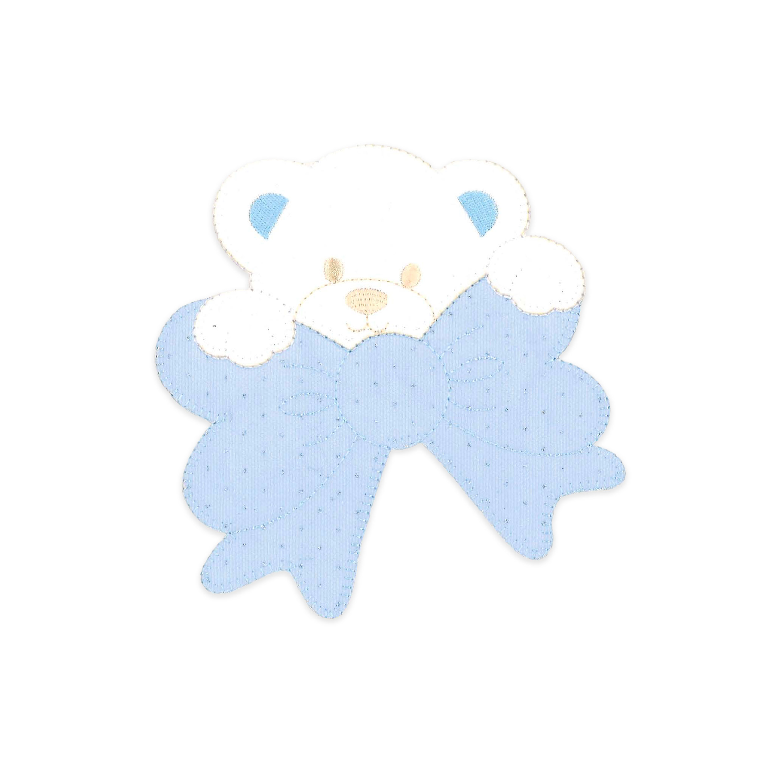 Medium Bear Application with Rhinestone Bow Image