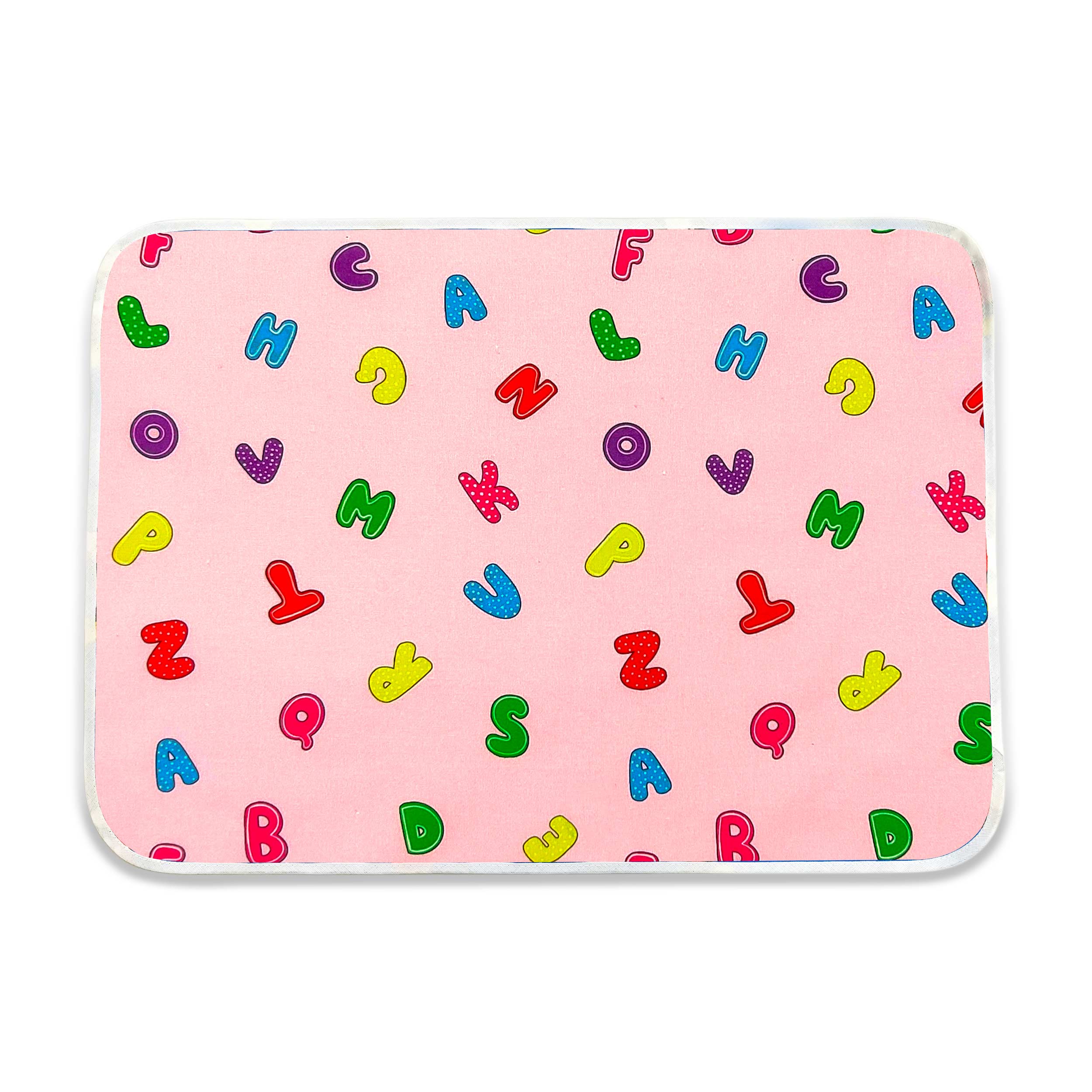 Set de table Alphabet Fond rose