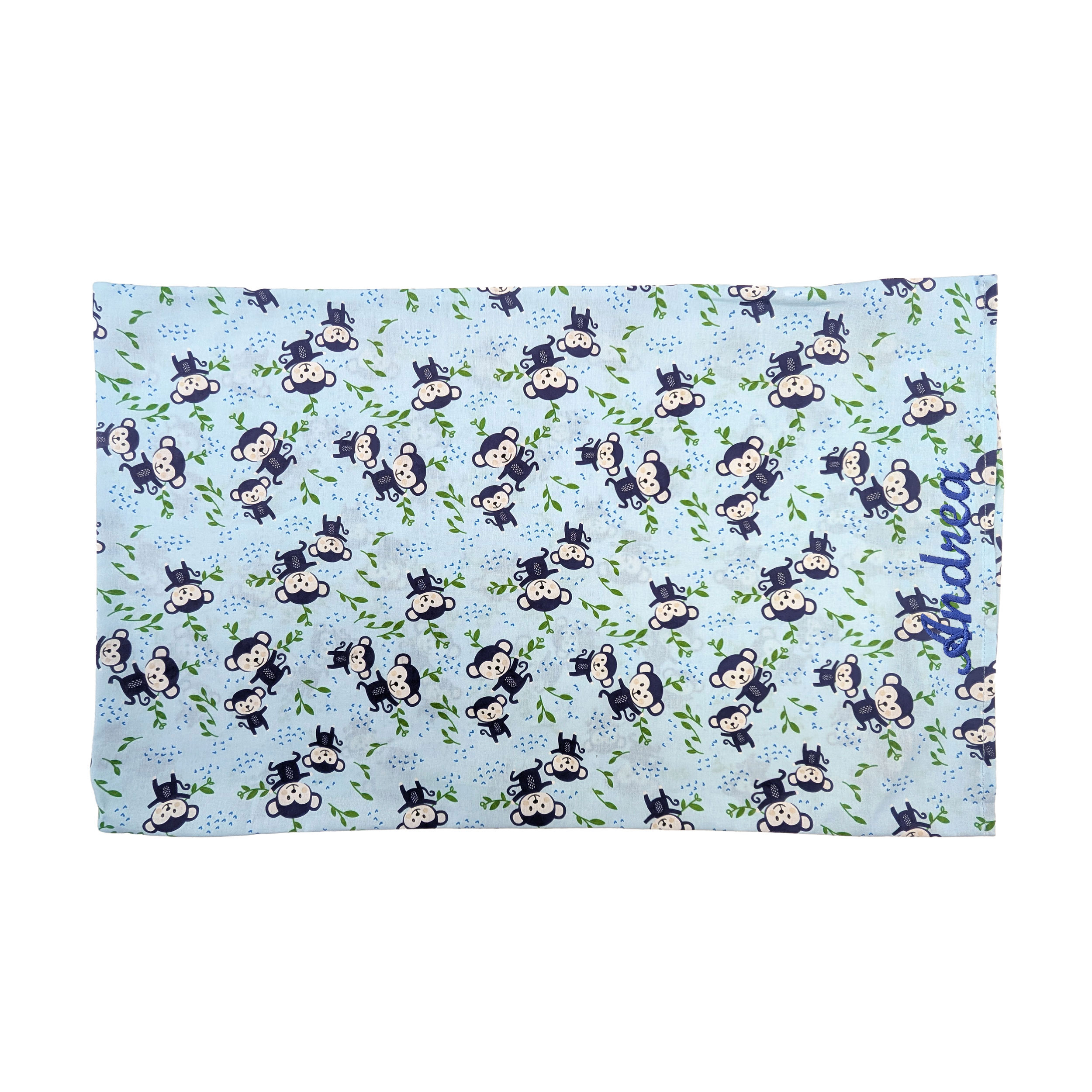 Blue Monkeys Pillowcase Image
