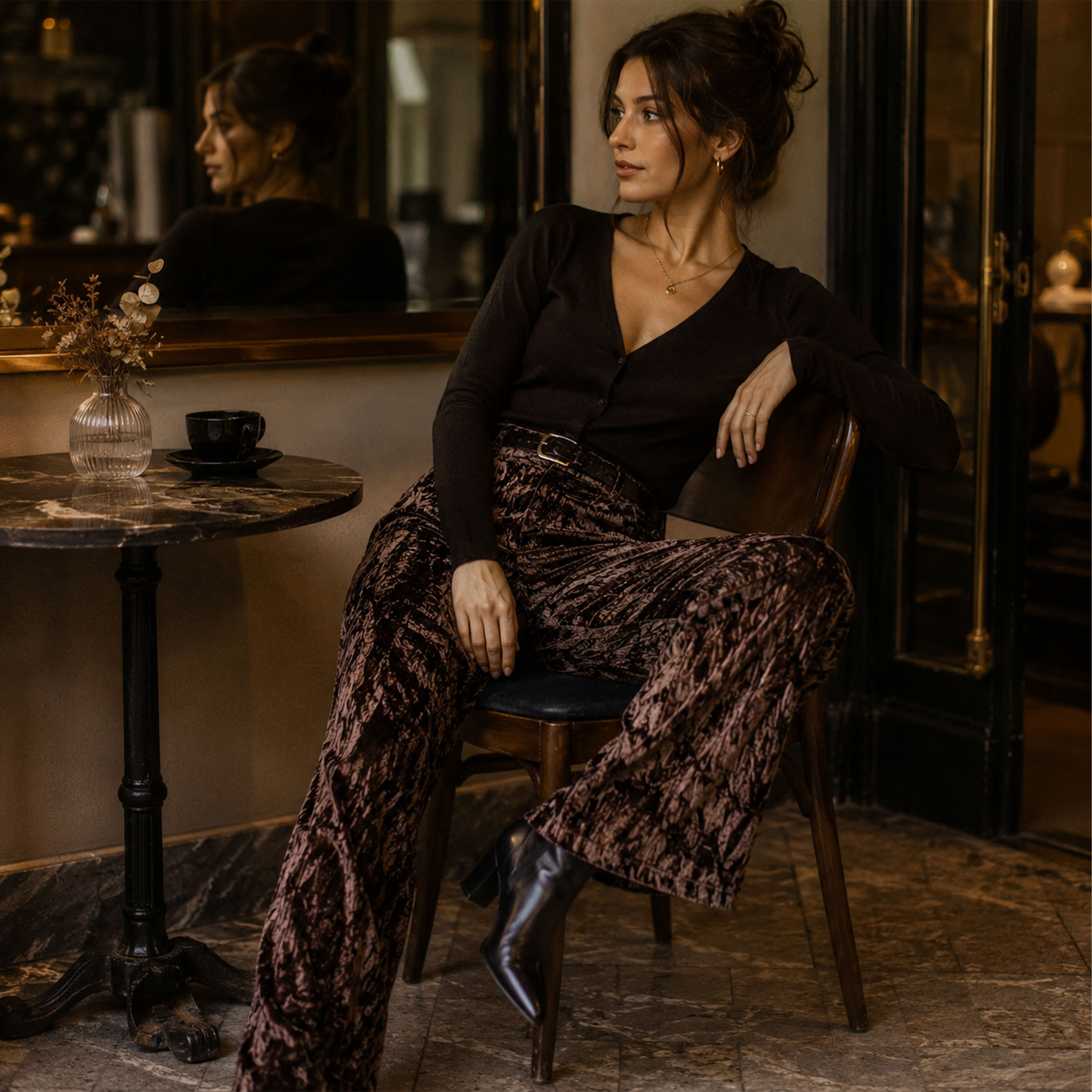 Hammered Velvet Brown Image
